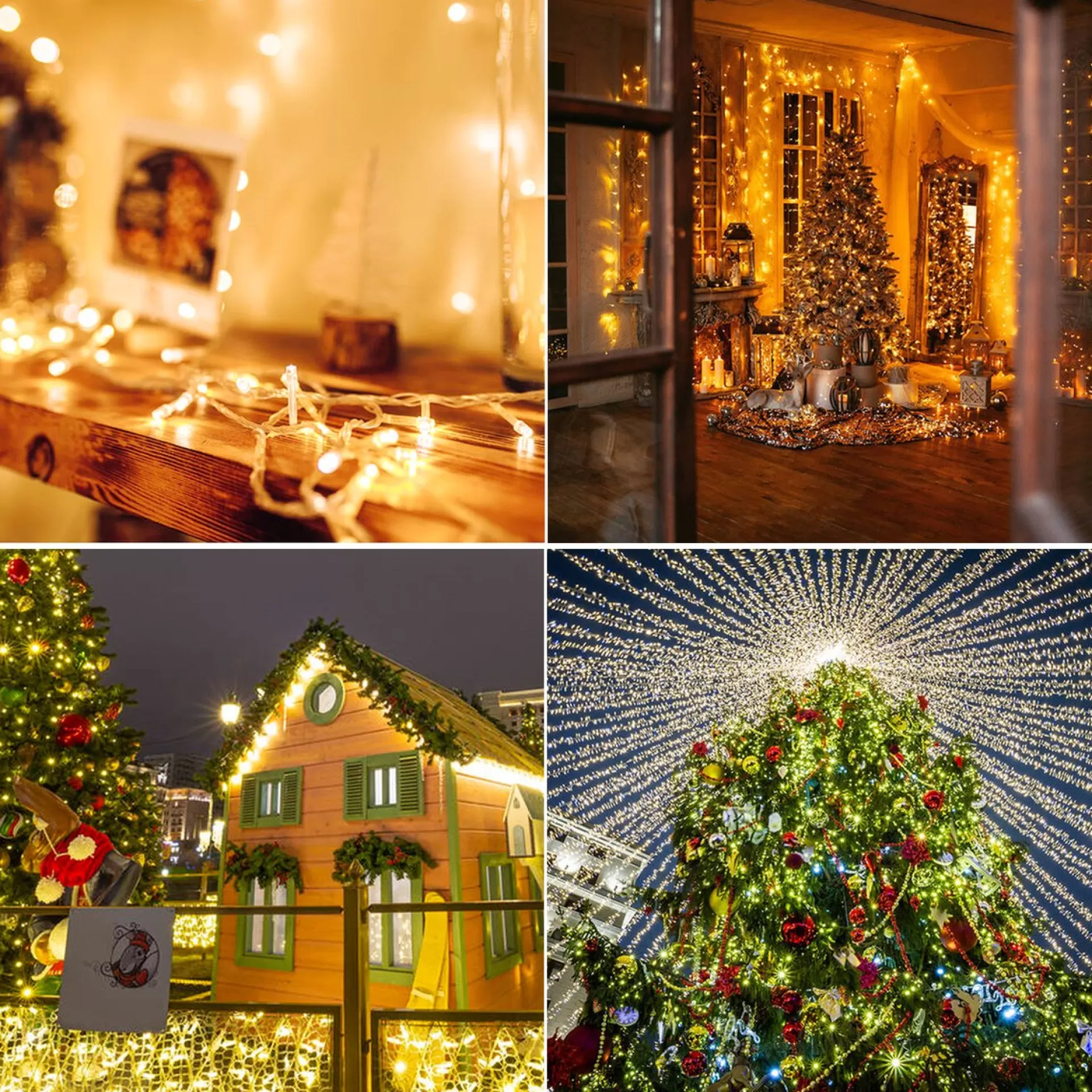Merkloos 100M 500 Led Fairy Lights Warm Wit 8 Lichtstanden Indoor Outdoor Party Garden Decoratie Kerstverlichting Discount