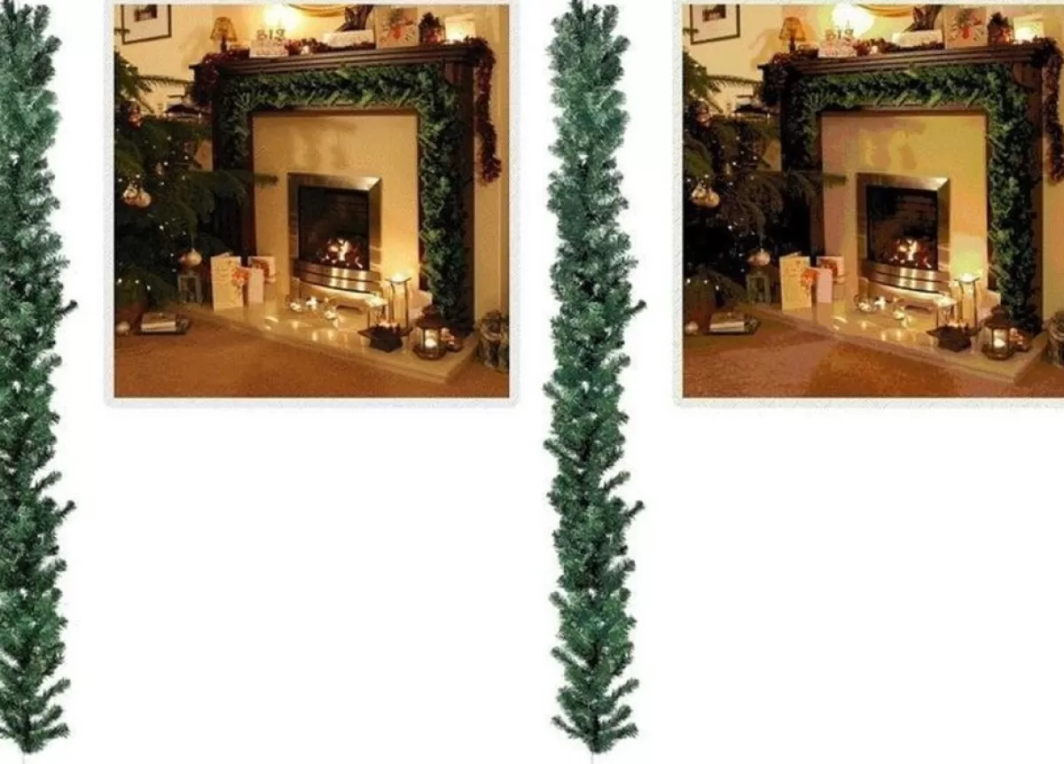 Merkloos Guirlandes>2X Kerst Guirlande Groen 270 Cm