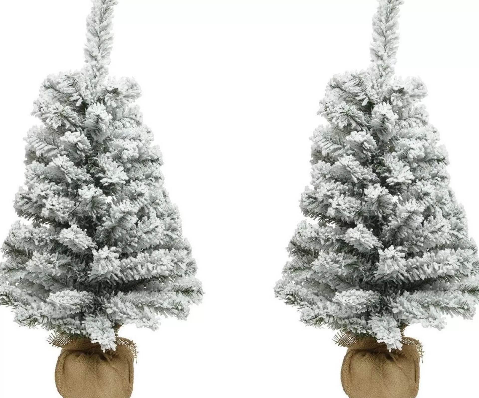 Merkloos 2X Stuks Kunstboom/Kunst Kerstboom Met Sneeuw 90 Cm - Kunst Kerstboompjes/Kunstboompjes - Kerstversiering Cheap