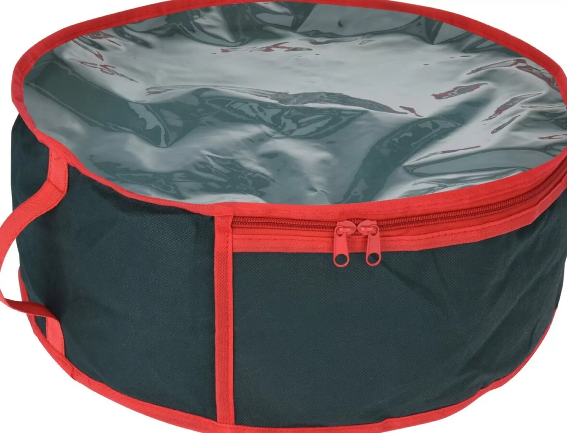 Merkloos 2X Stuks Opbergtassen Groen Voor Kerstkransen Tot 40 Cm - Kerstversieringen Opruimen/Opbergen Cheap