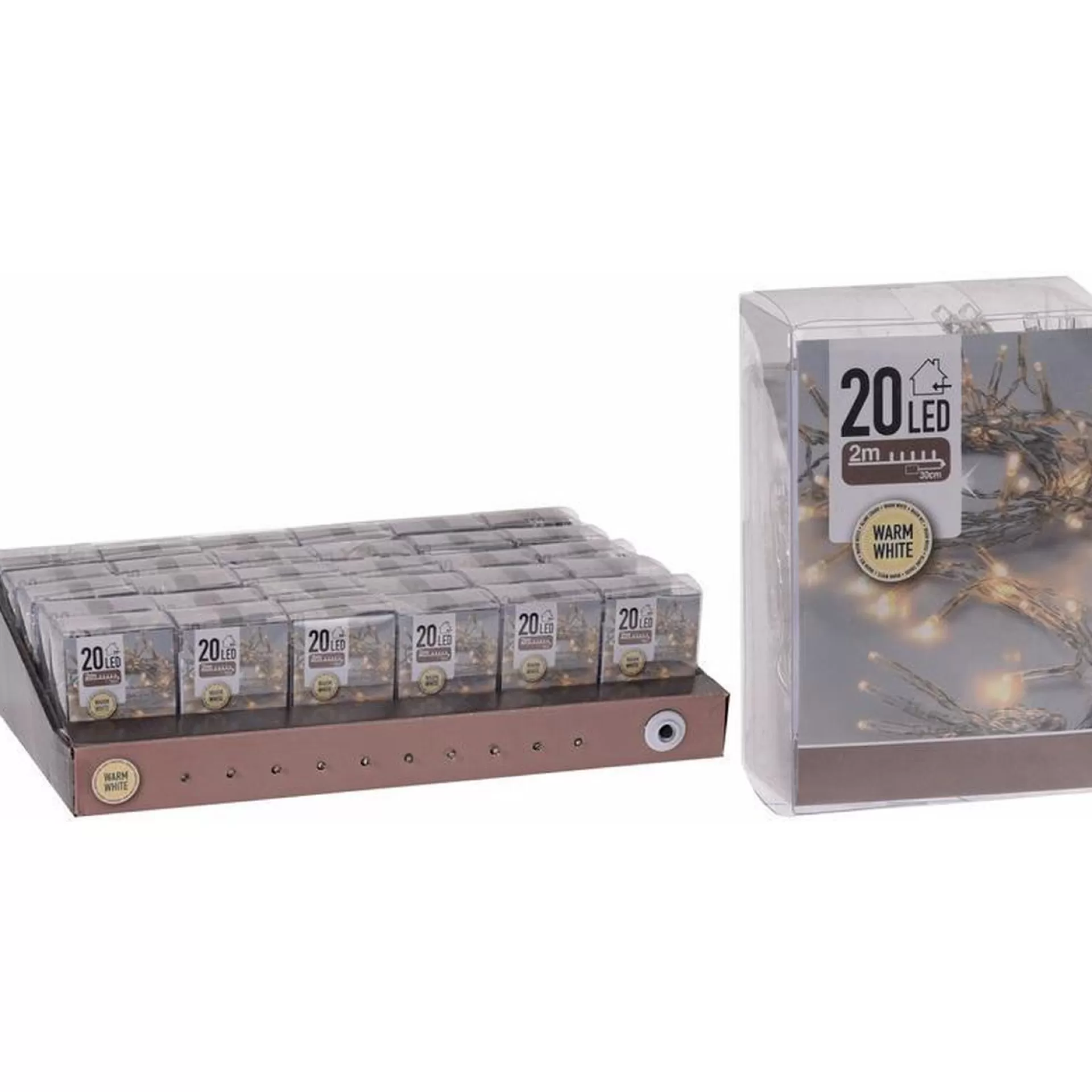 Merkloos 3X Kerstverlichting Op Batterij Warm Wit 20 Lampjes - Kerstlampjes Voor Binnen Store