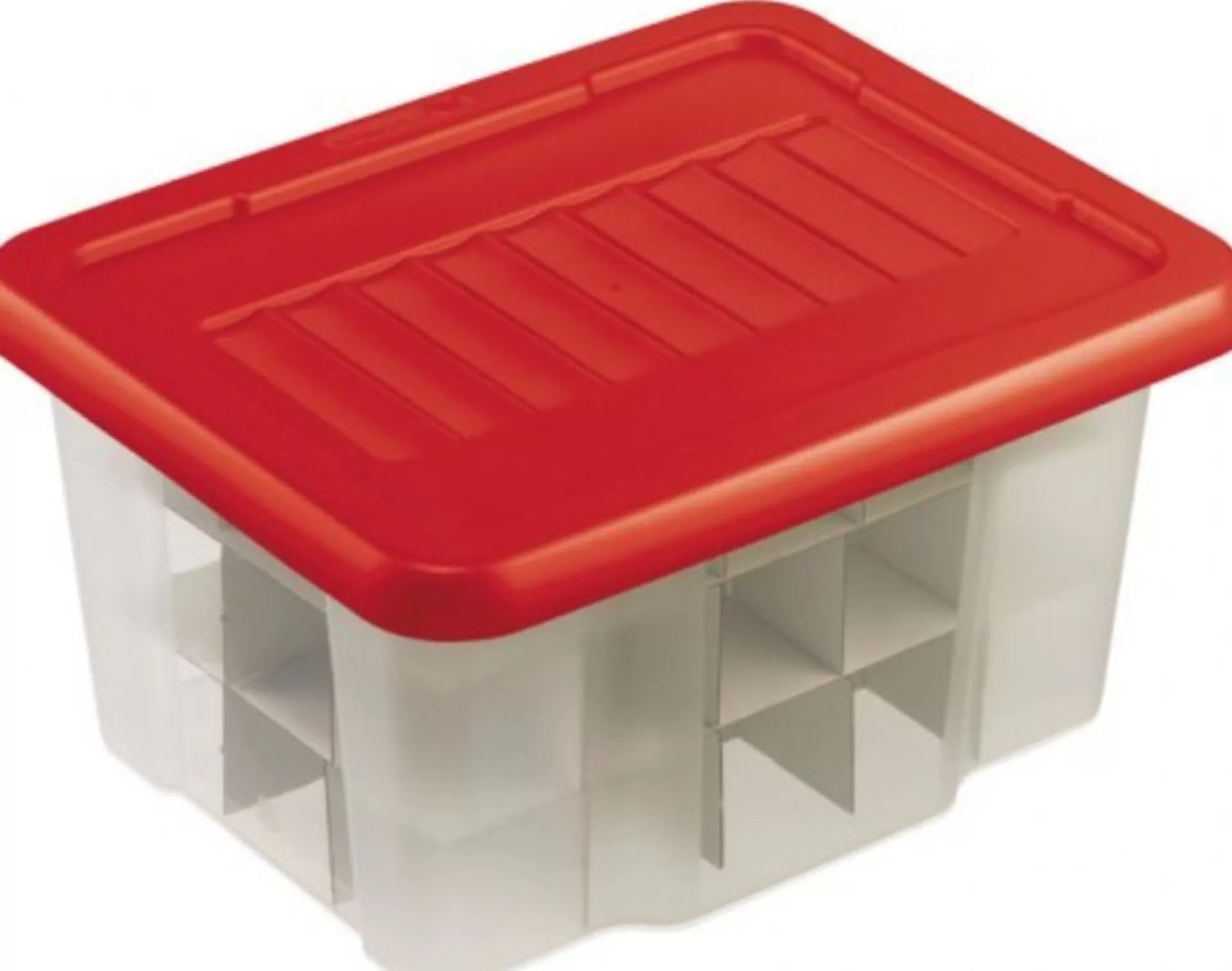 Bellatio Decorations 3X Stuks Kerstballen Opruimen Opbergbox 24 Liter - Voor 45 Kerstballen - Kerstversiering Opruimen/Opbergen Hot