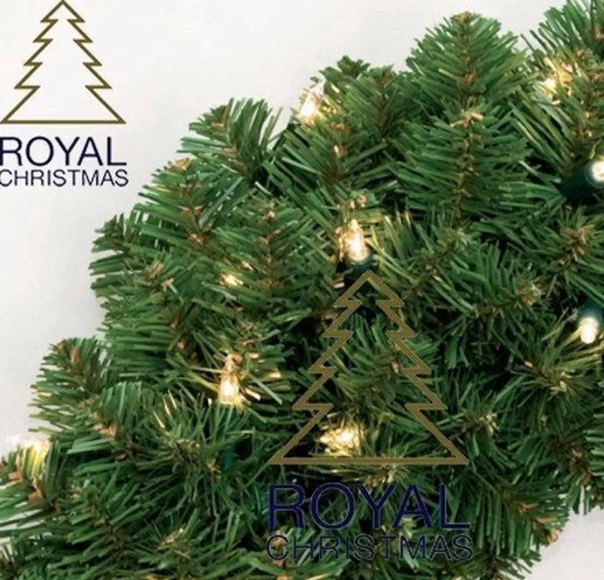 KJ Kunstkerstbomen Kerstkransen>5X Dakota Kerstkrans - Met 300 Takken - 100 Led Lampjes - O 90 Cm