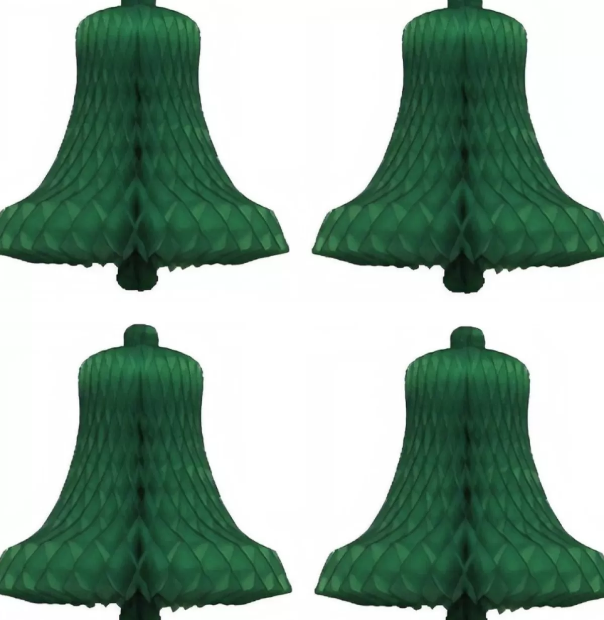 Bellatio Decorations Kersthanger>8X Decoratie Kerst Versiering Kerstklokjes Groen 16 Cm - Kerstversiering / Boomversiering Kerstklokken