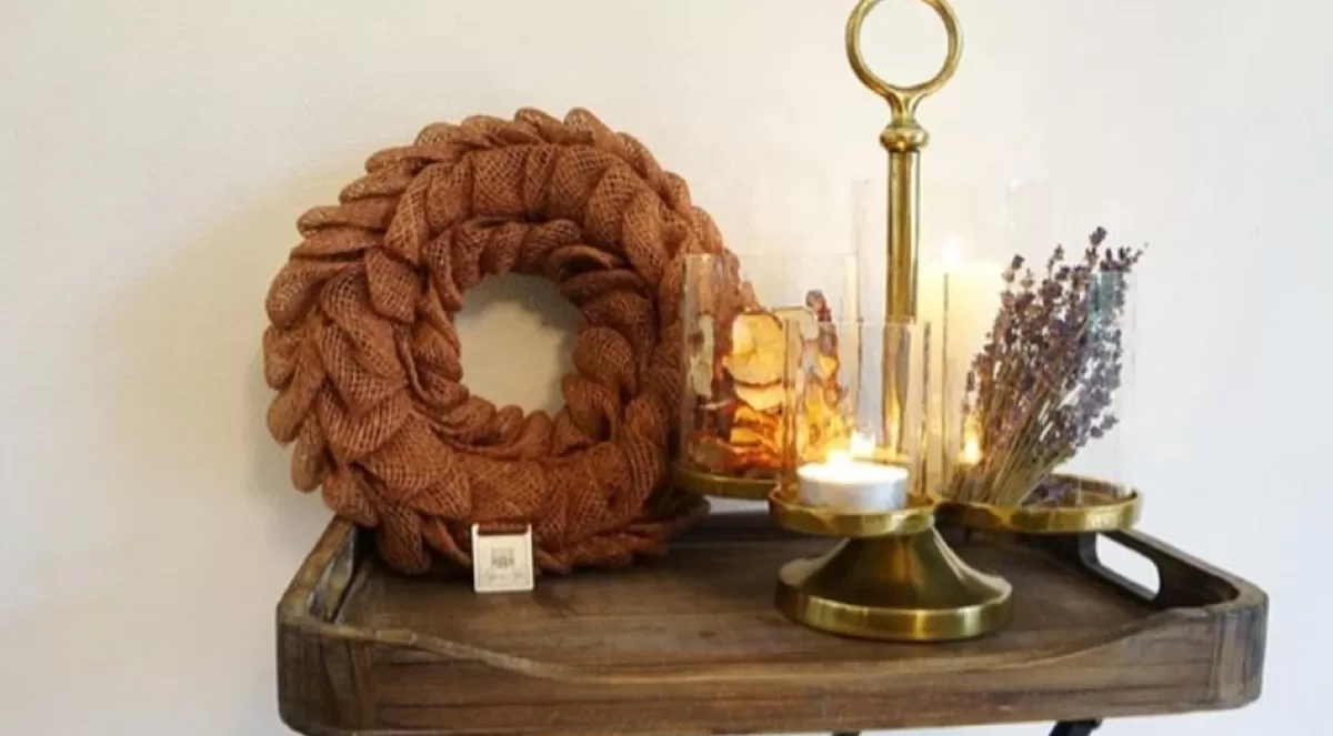 Merk Kerstkransen>Alinterieur - Krans In Jute - Roest - Diameter 30Cm