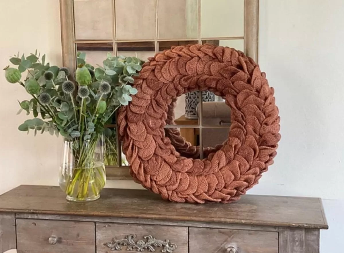 Merk Kerstkransen>Alinterieur - Krans In Jute - Roest - Diameter 30Cm