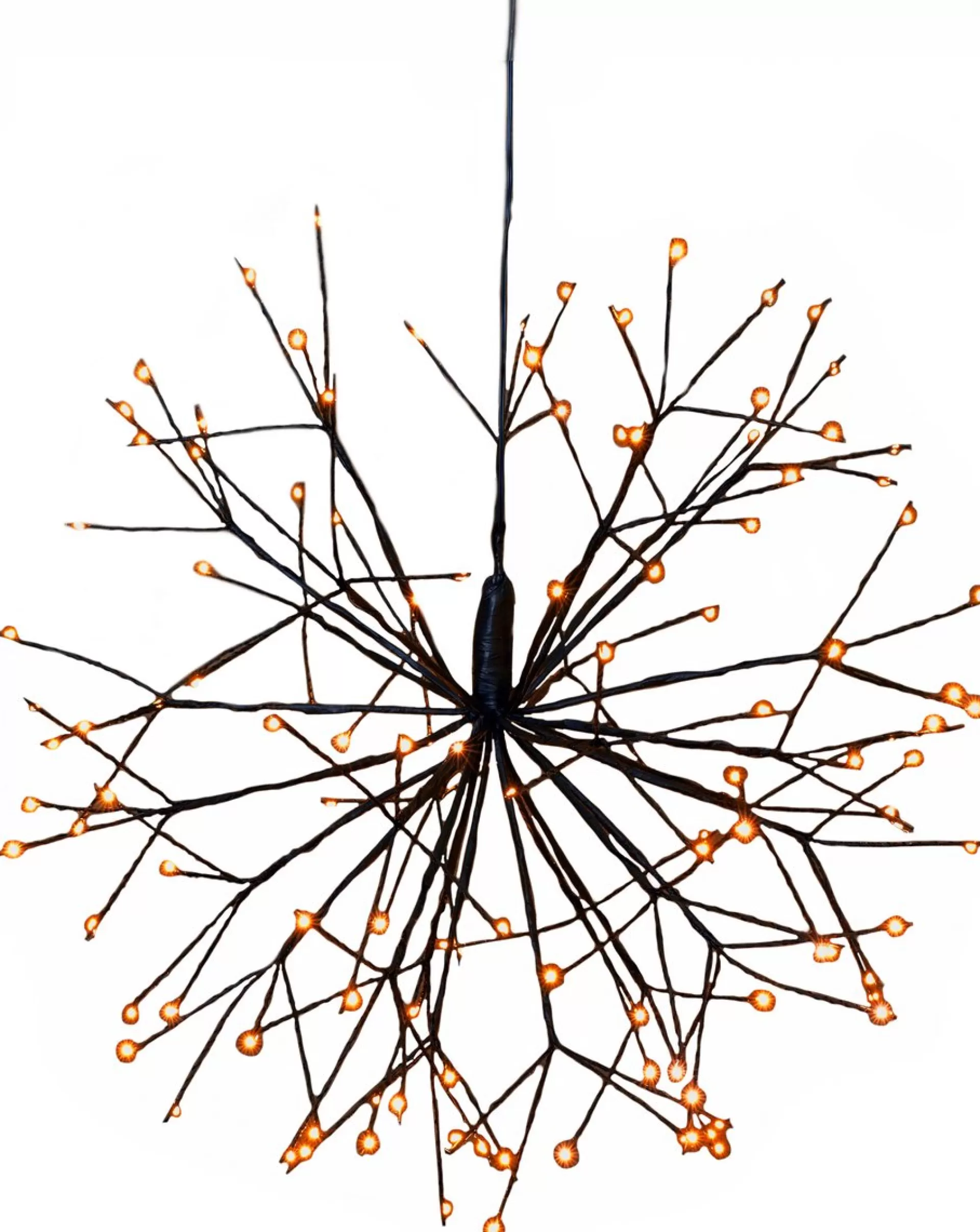 Anna's Collection Kerstverlichting - Lichtbol - Zwart - Warm Wit - 63Led - 30Cm Discount