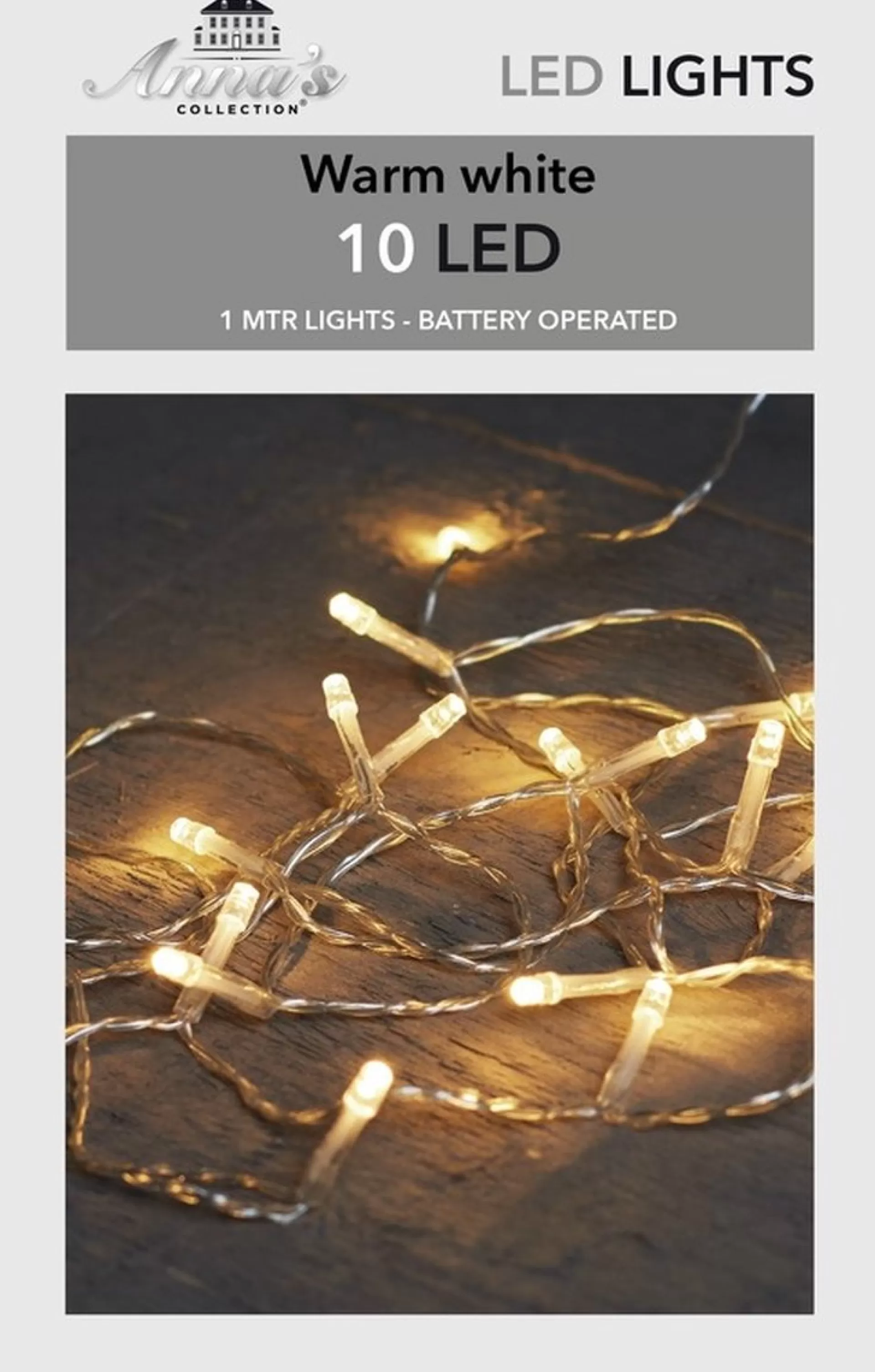 Anna's Collection Kerstverlichting - Warm Wit - 10 Led Lampjes - 100 Cm Online