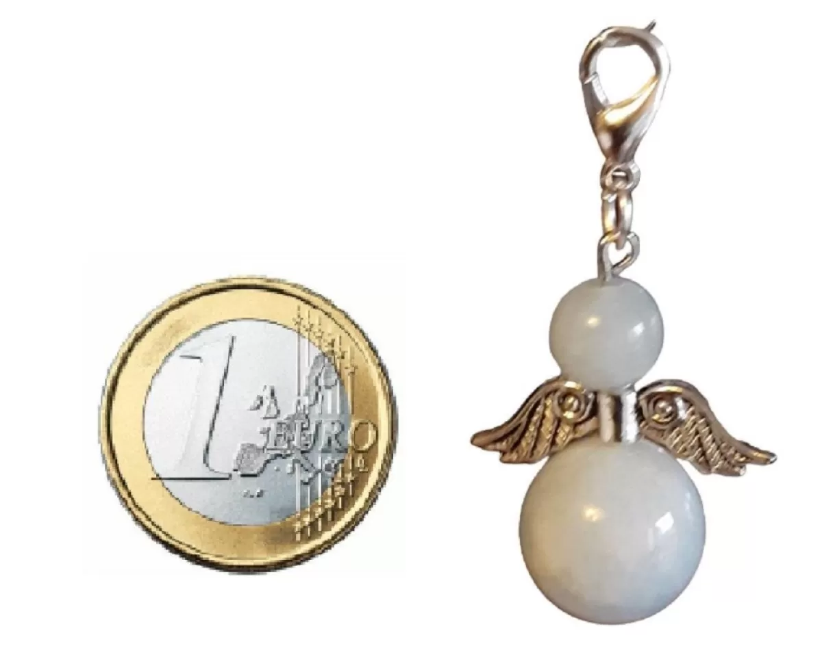 CC Kerstbeelden>Beschermengel Aquamarijn ( Halfedelsteen ) , Chakra Engel , Geluksengel , Silverwing . ( Meerdere Varianten Beschikbaar !!! )