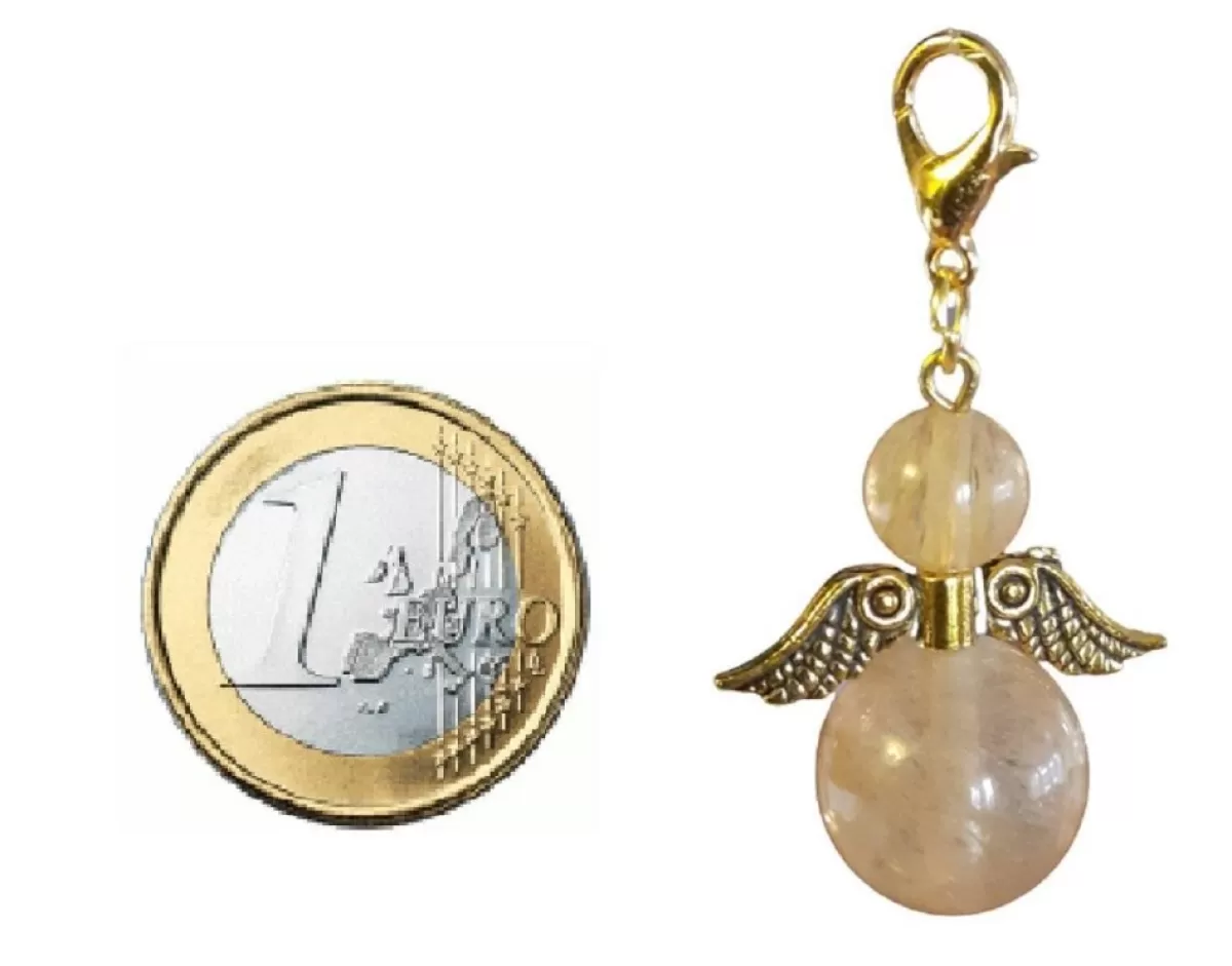 CC Kerstbeelden>Beschermengel Citrien ( Halfedelsteen ) , Chakra Engel , Geluksengel , Goldwing . ( Meerdere Varianten Beschikbaar !!! )
