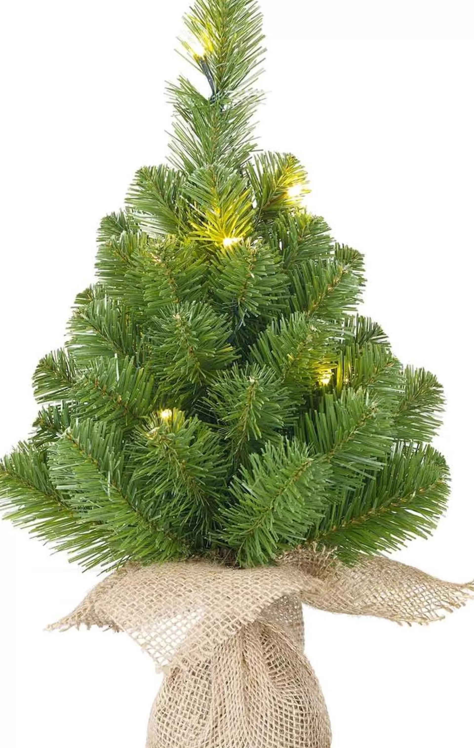 Mica Decorations Black Box Norton Kunstkerstboom - 45 X 20 Cm - Groen - 10 Lampjes Met Warmwit Led New
