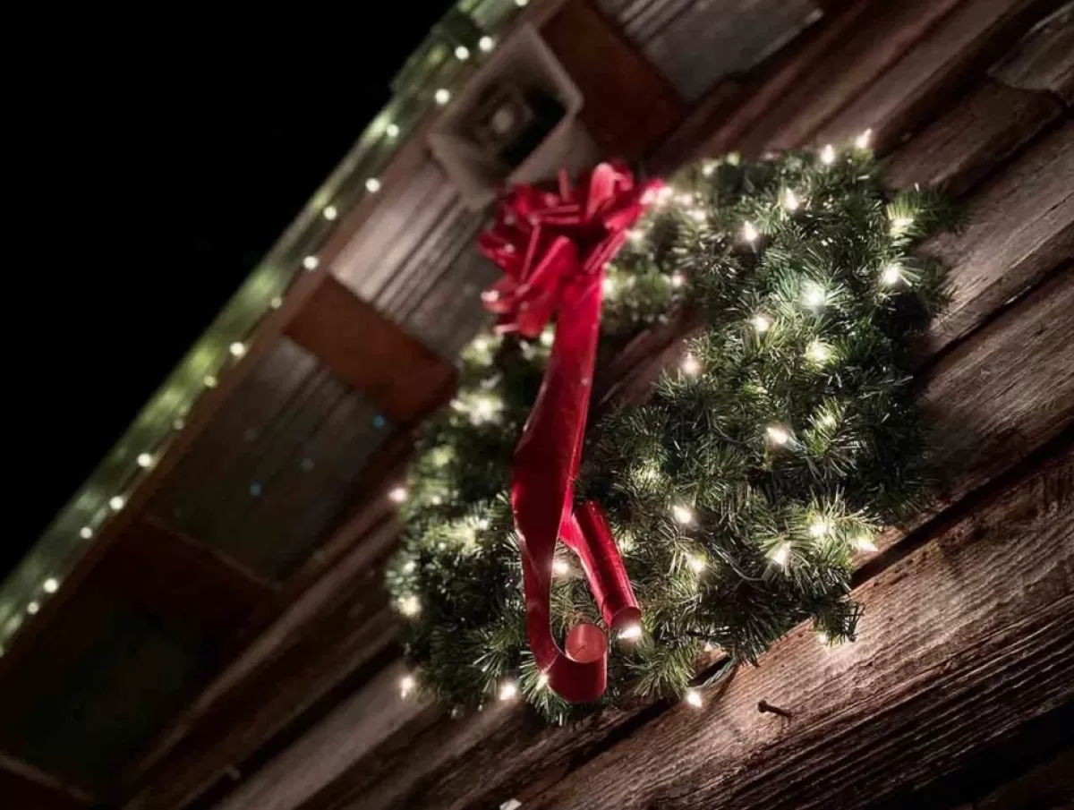 Black Box Kerstkransen> Trees - Norton Krans Led Werkt Op Batterijen Groen 20L Tips 90 - D45Cm - Kerstbomen