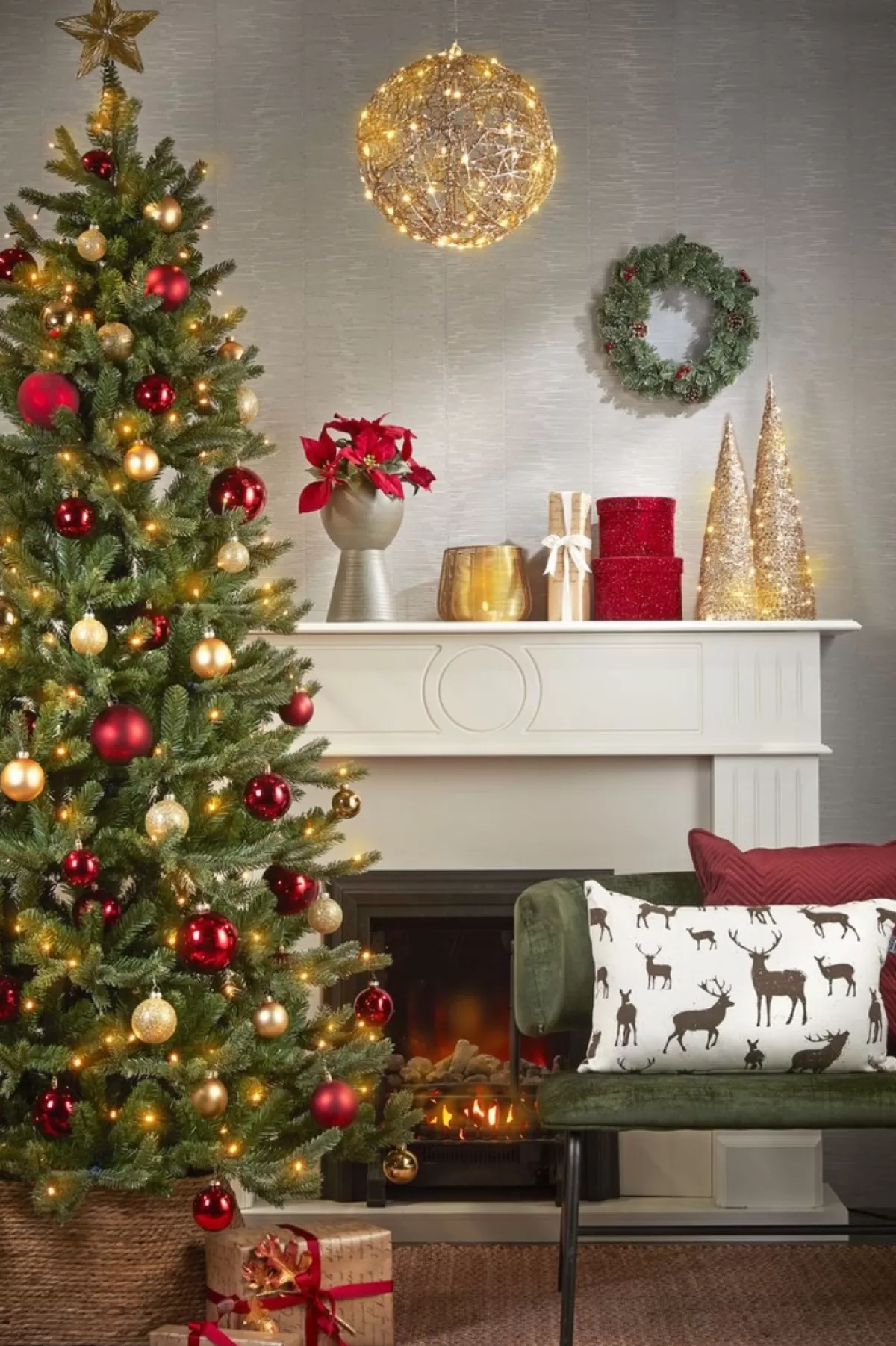 Black Box Kerstkransen> Trees Creston Kerstkrans Met Decoratie - O35 Cm - Frosted Green