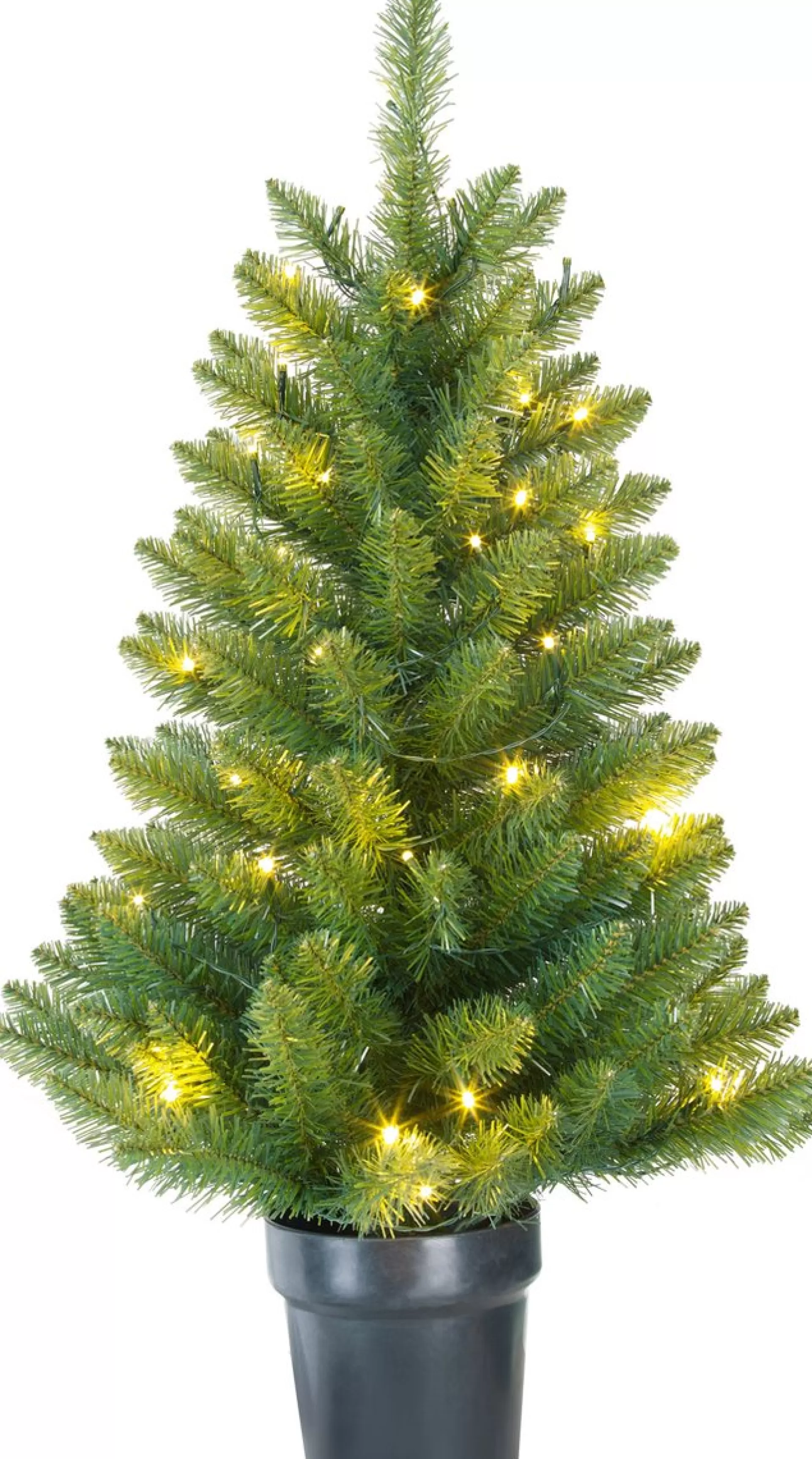 Black Box Trees Riverton Kunstkerstboom In Pot Met Led Verlichting - H90 X O58 Cm - Groen Cheap