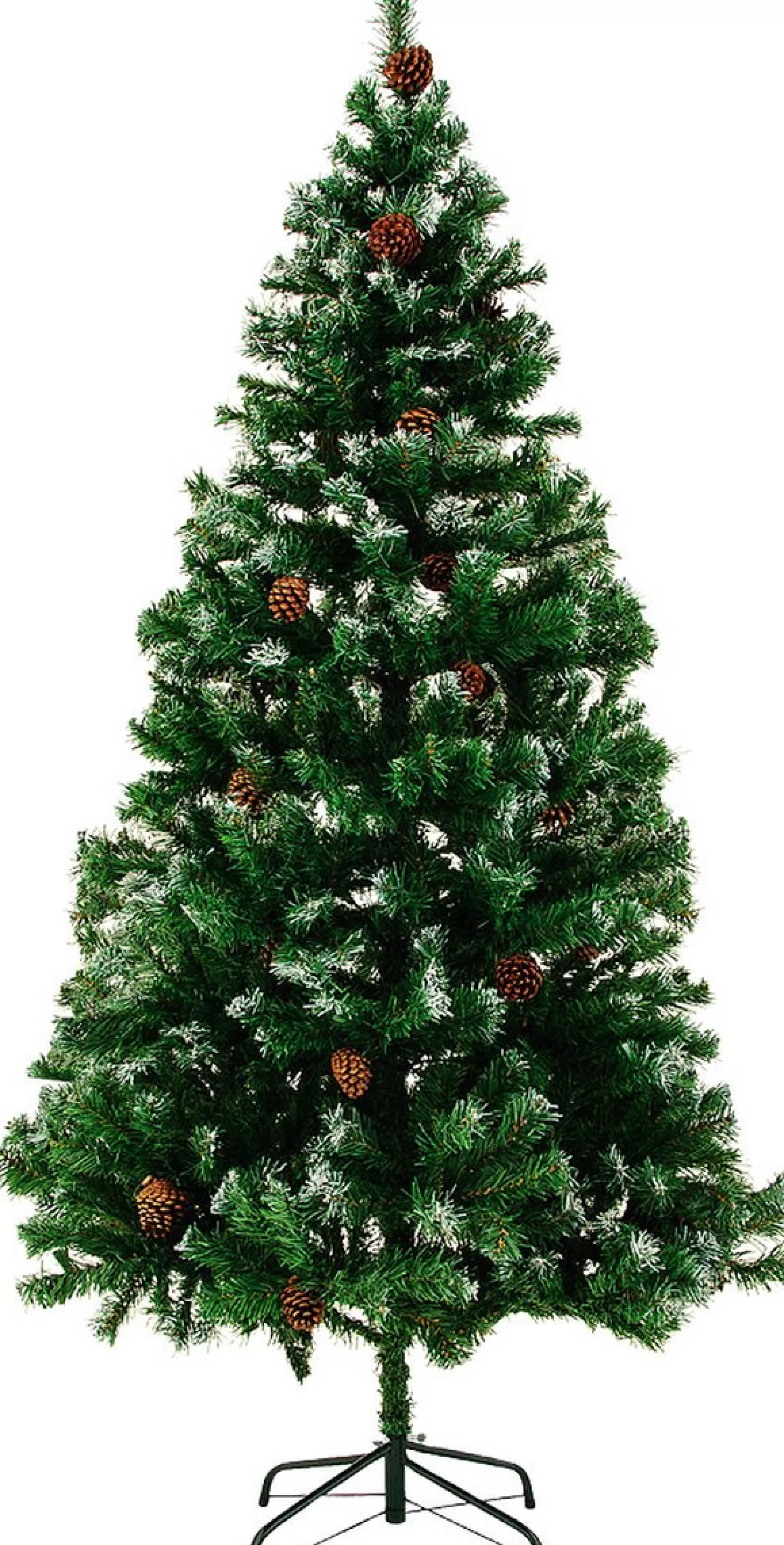 Merkloos Casaria Kerstboom 180Cm Pvc – Sneeuw Effect Denneappels - Groen-Wit Sale