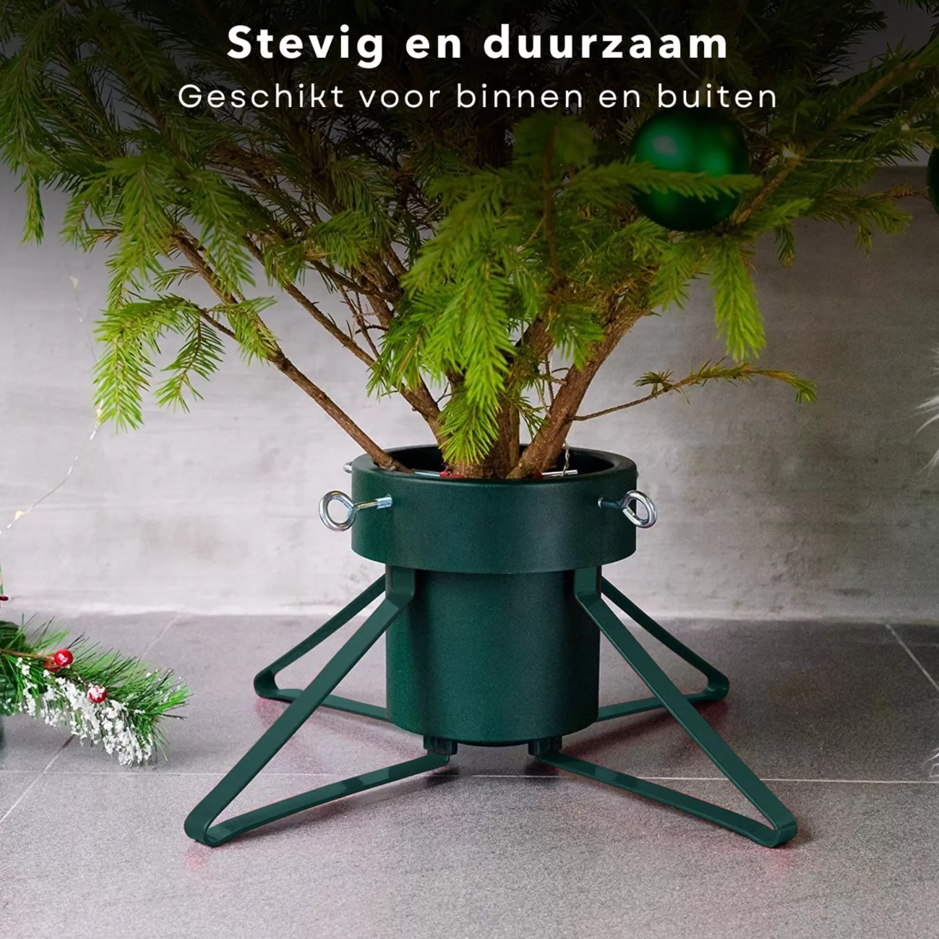 Cheqo ® Kerstboomstandaard Met Waterreservoir - Kerstboomvoet Voor Bomen Tot 2 Meter - Kerstboom Standaard - Kerstboom Voet - 1.8 Liter Fashion