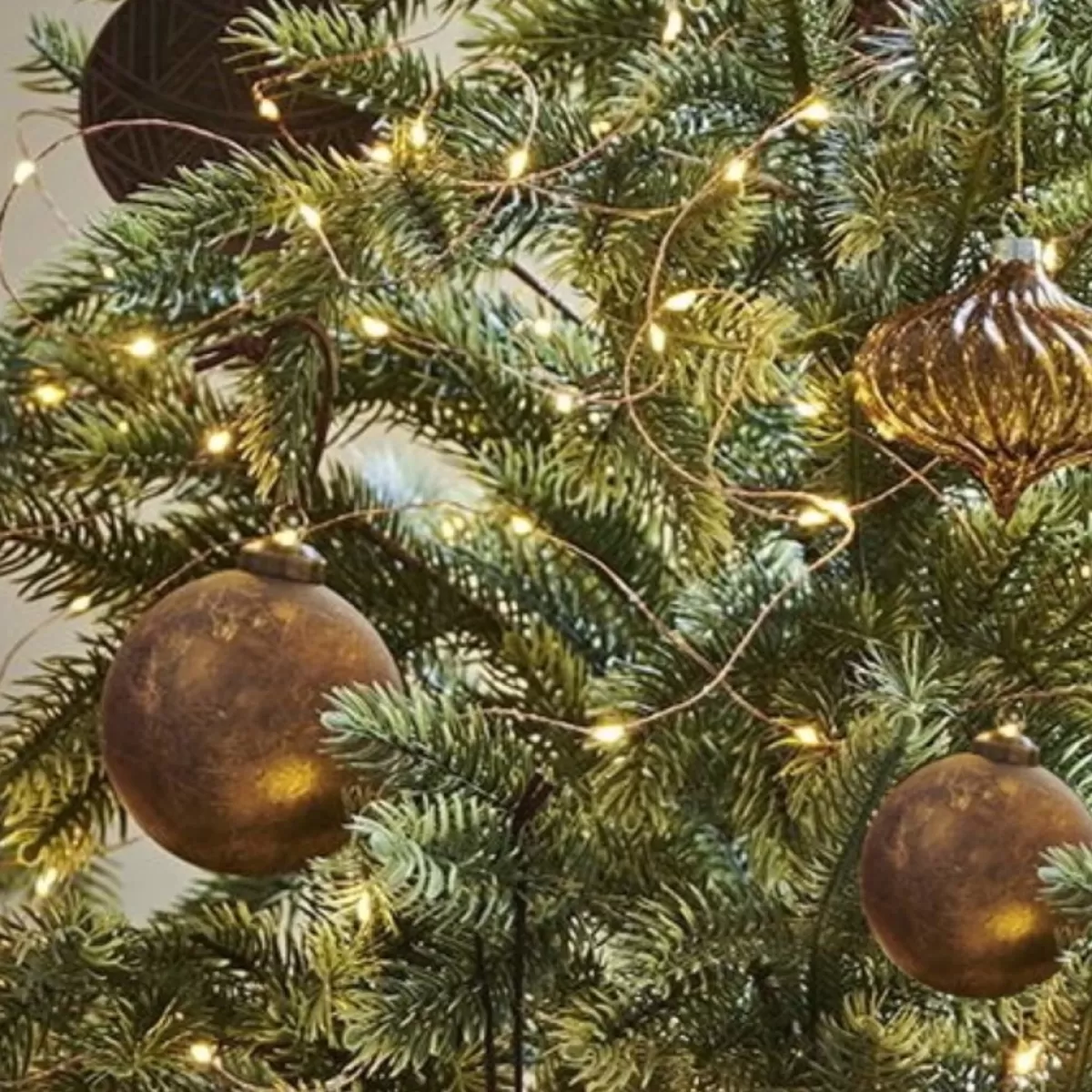 Christmas gifts Kerstboomversieringen> Kerstballen Set 50 Stuks - Bruin/Goud - Mat - Glanzend - Met Glitter