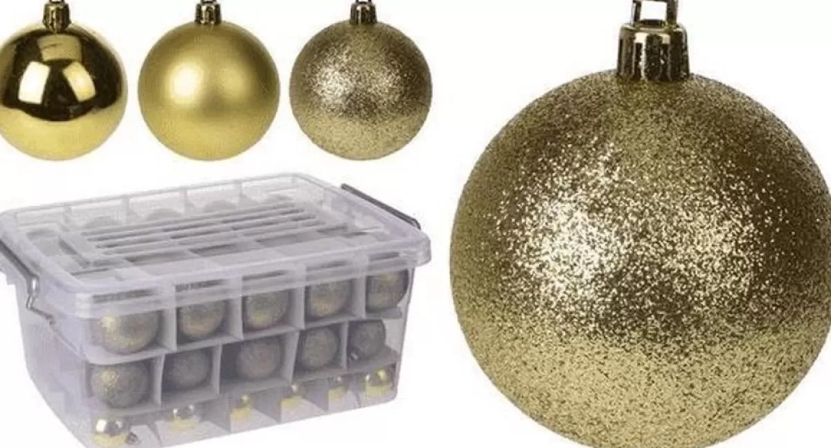 Christmas gifts Kerstboomversieringen> Kerstballen Set In Opbergbox - 70 Kerstballen - Plastic/Kunststof - O4/5/6 Cm - Mat/ Glanzend/ Glitter