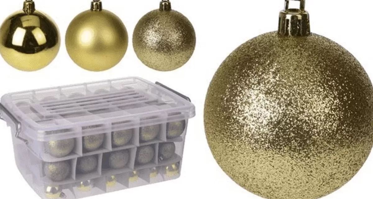 Christmas gifts Kerstboomversieringen> Kerstballen Set In Opbergbox - 70 Kerstballen - Plastic/Kunststof - O4/5/6 Cm - Mat/ Glanzend/ Glitter