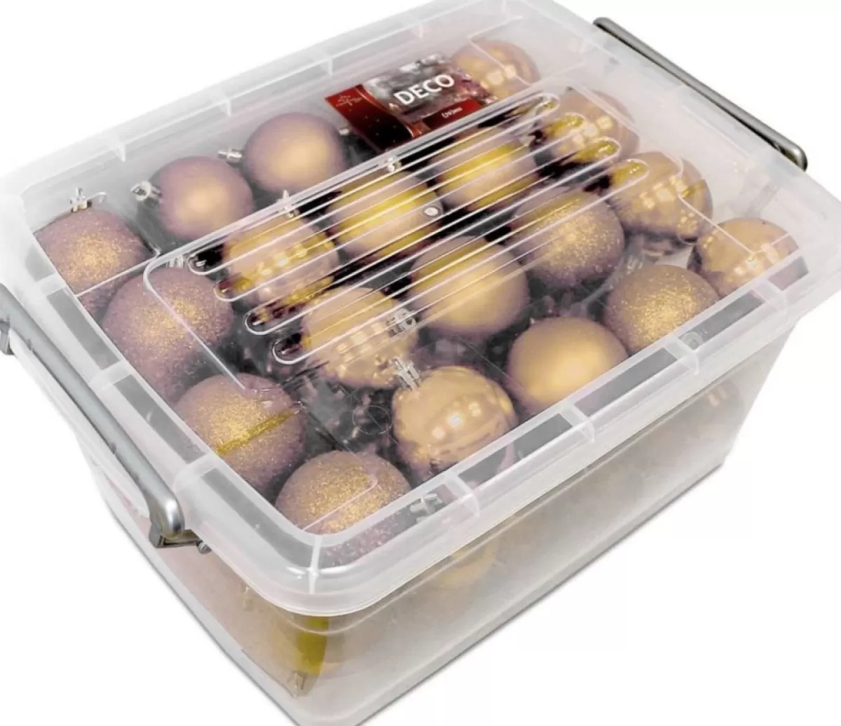 Christmas gifts Kerstboomversieringen> Kerstballen Set In Opbergbox - 70 Kerstballen - Plastic/Kunststof - O4/5/6 Cm - Mat/ Glanzend/ Glitter