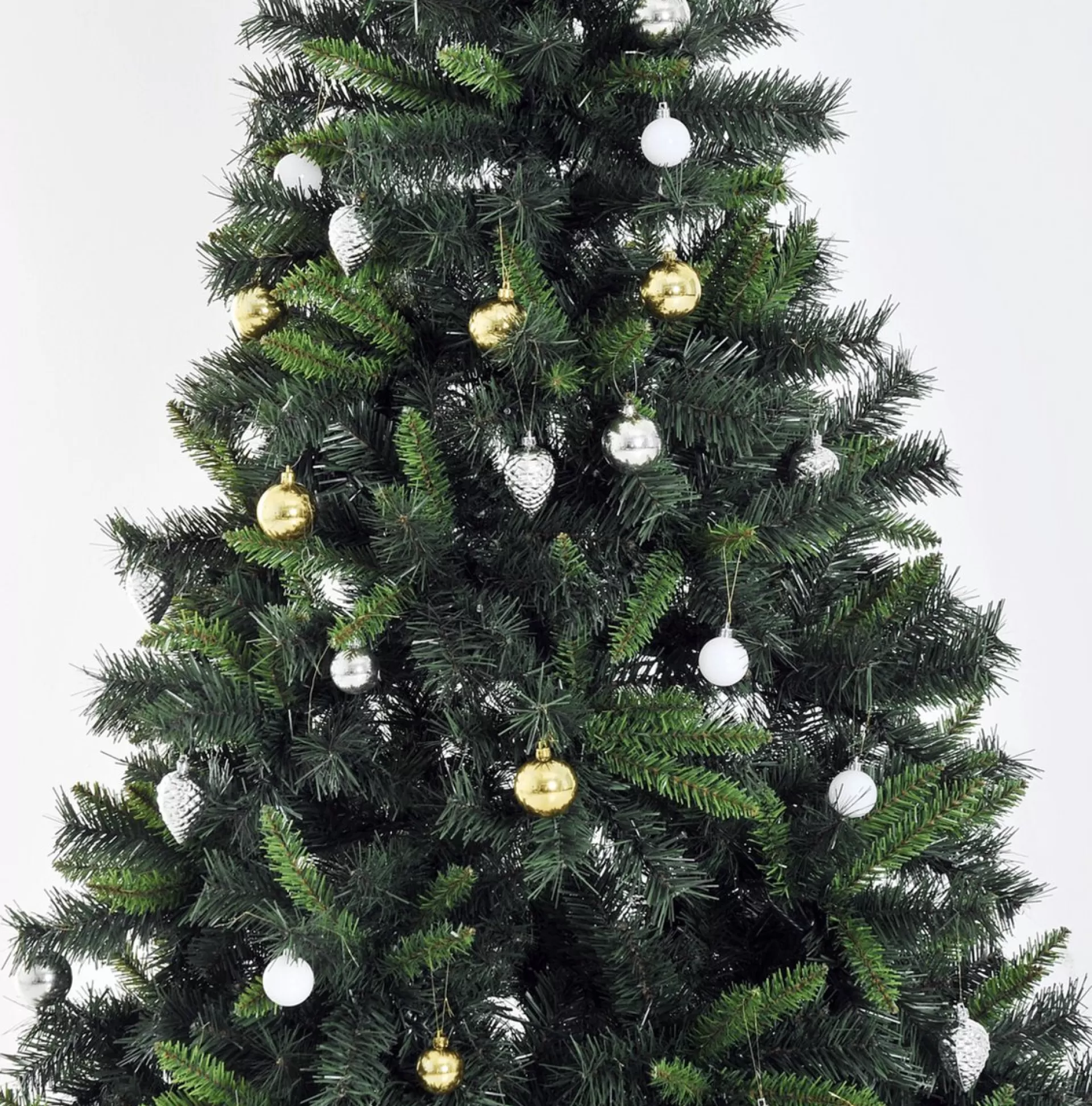 ChristmasGoodz - Kunstkerstboom - Kunstkerstboom Met Verlichting - 200 Led - Kerstballen - 180 Cm - Kerstboom Met Versiering Store