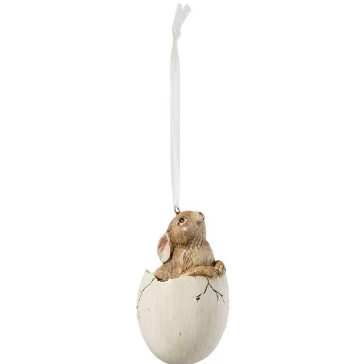 Clayre u0026 Eef Kersthanger>Clayre & Eef Hanger Ei O 5X9 Cm Bruin Kunststof Paasdecoratie
