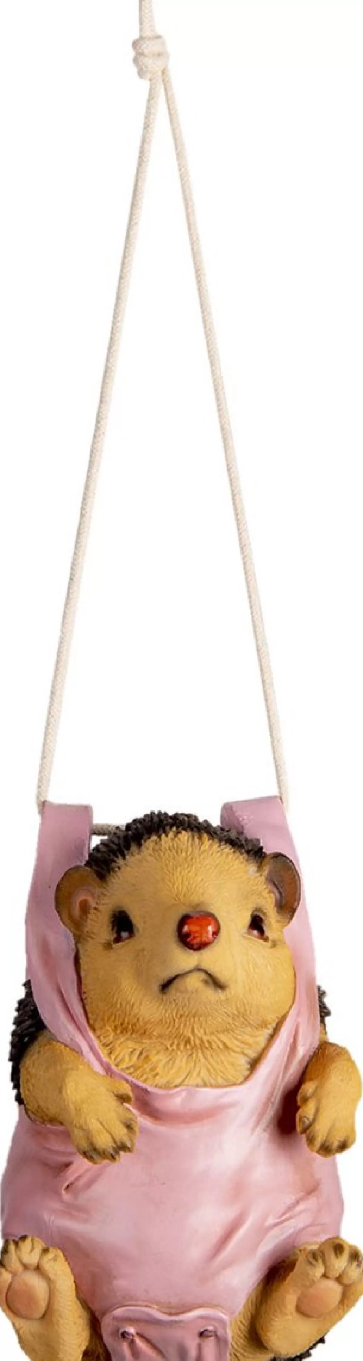 Clayre u0026 Eef Kersthanger>Clayre & Eef Kersthanger Egel 13X10X17 Cm Bruin Roze Kunststof Kerstbal