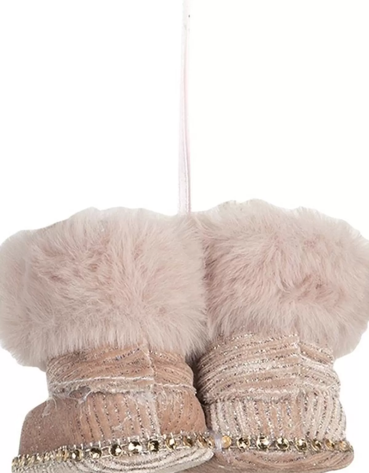 Clayre u0026 Eef Kersthanger>Clayre & Eef Kersthanger Schoenen Roze Polyester Kerstbal