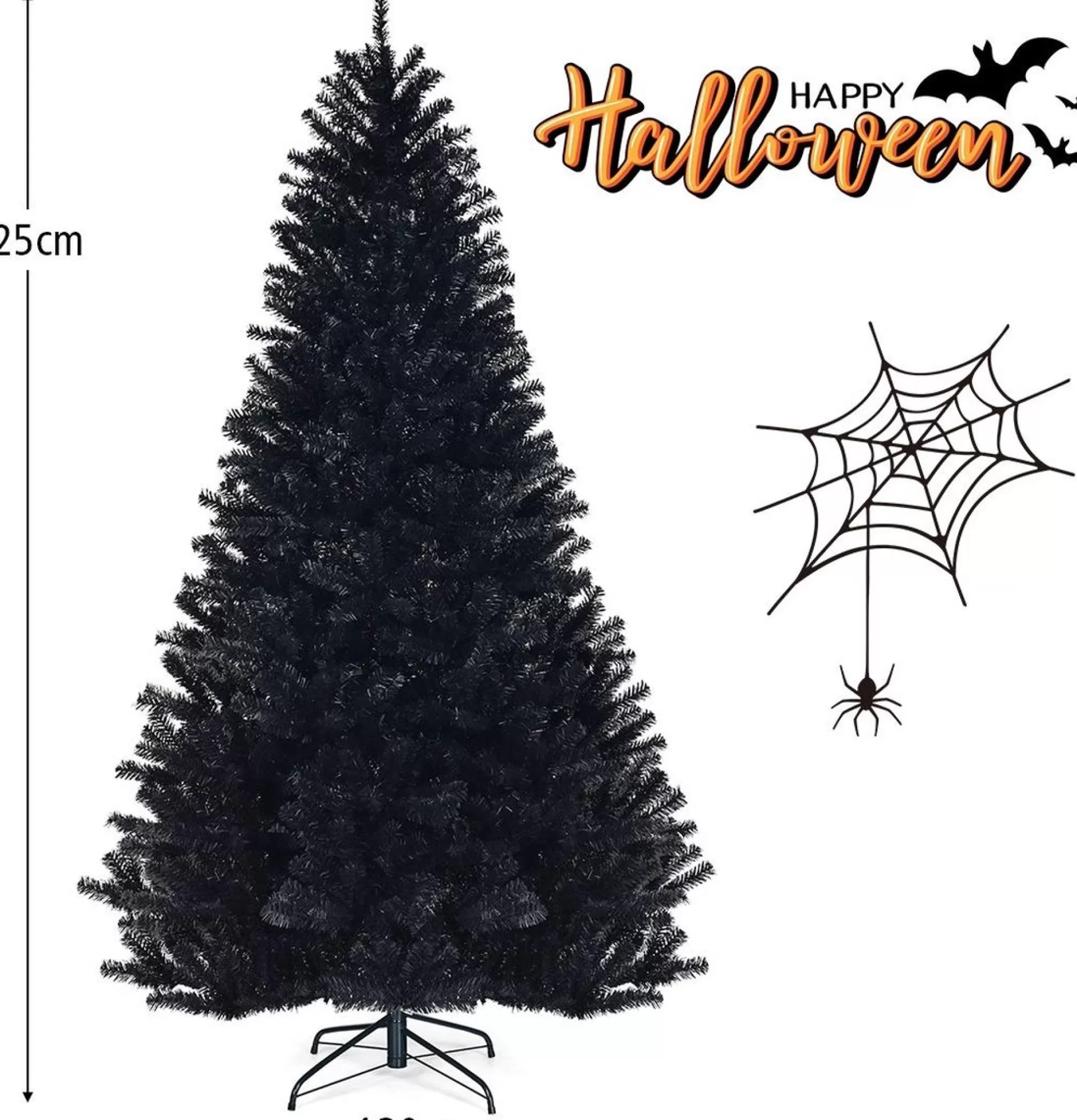 COAST™ Coast Grote Kunstkerstboom Halloween - Zwart - 225 Cm Discount