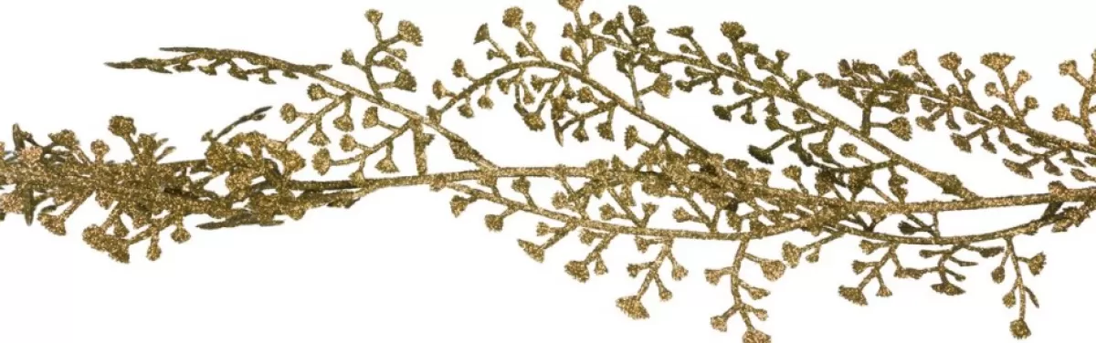 Cosy @ Home Guirlandes>Cosy At Home Kerstboom Glitter Guirlande/Slinger - Goud - 180 Cm