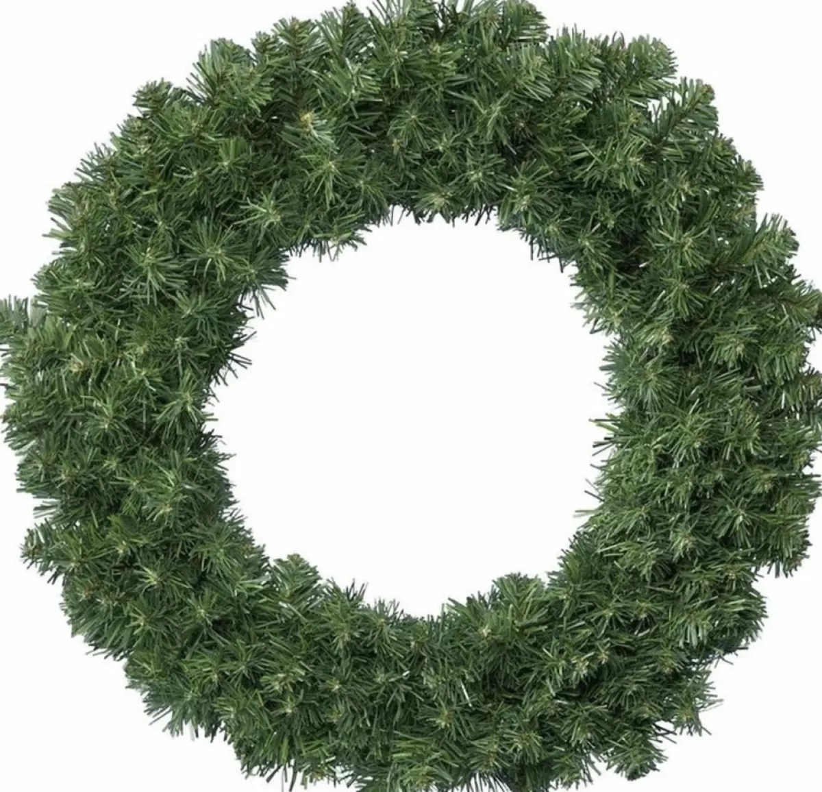 Decoris Kerstkransen> Kerstkrans - Groen - D60 Cm - 200 Takken - Incl. Verlichting Warm Wit