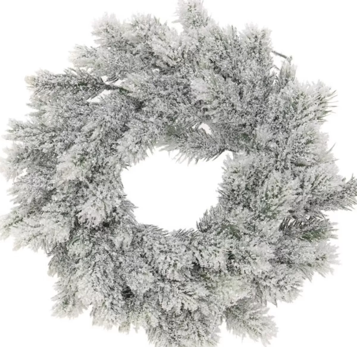 Decoris Kerstkransen> Kerstkrans - Met Sneeuw - D35 Cm - Incl. Verlichting Gekleurd