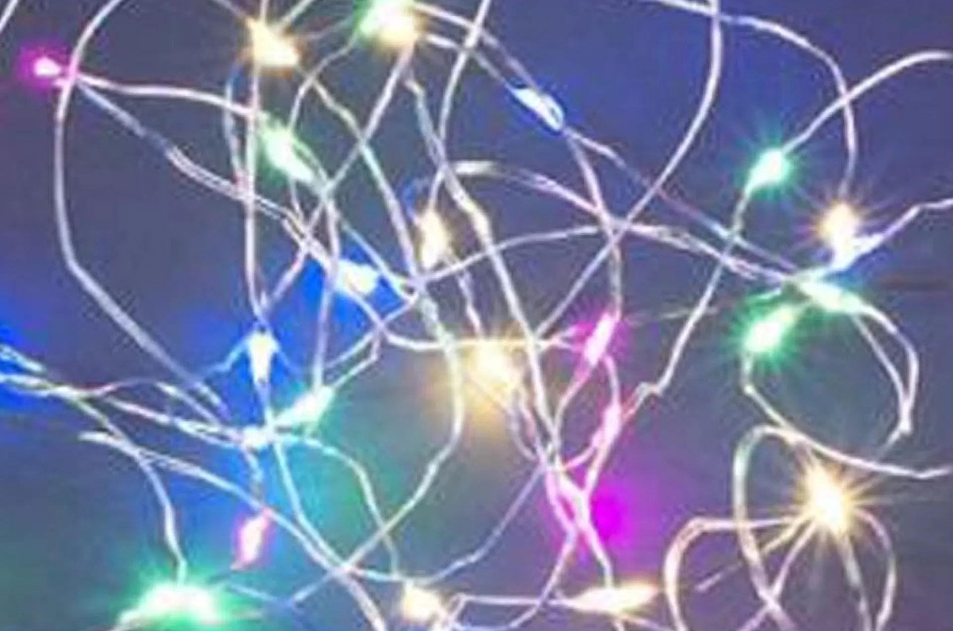 Merkloos Draadverlichting Zilver Met Gekleurde Led Lampjes 2 Meter Op Batterijen Met Timer - Kerstverlichting Lichtsnoeren Discount