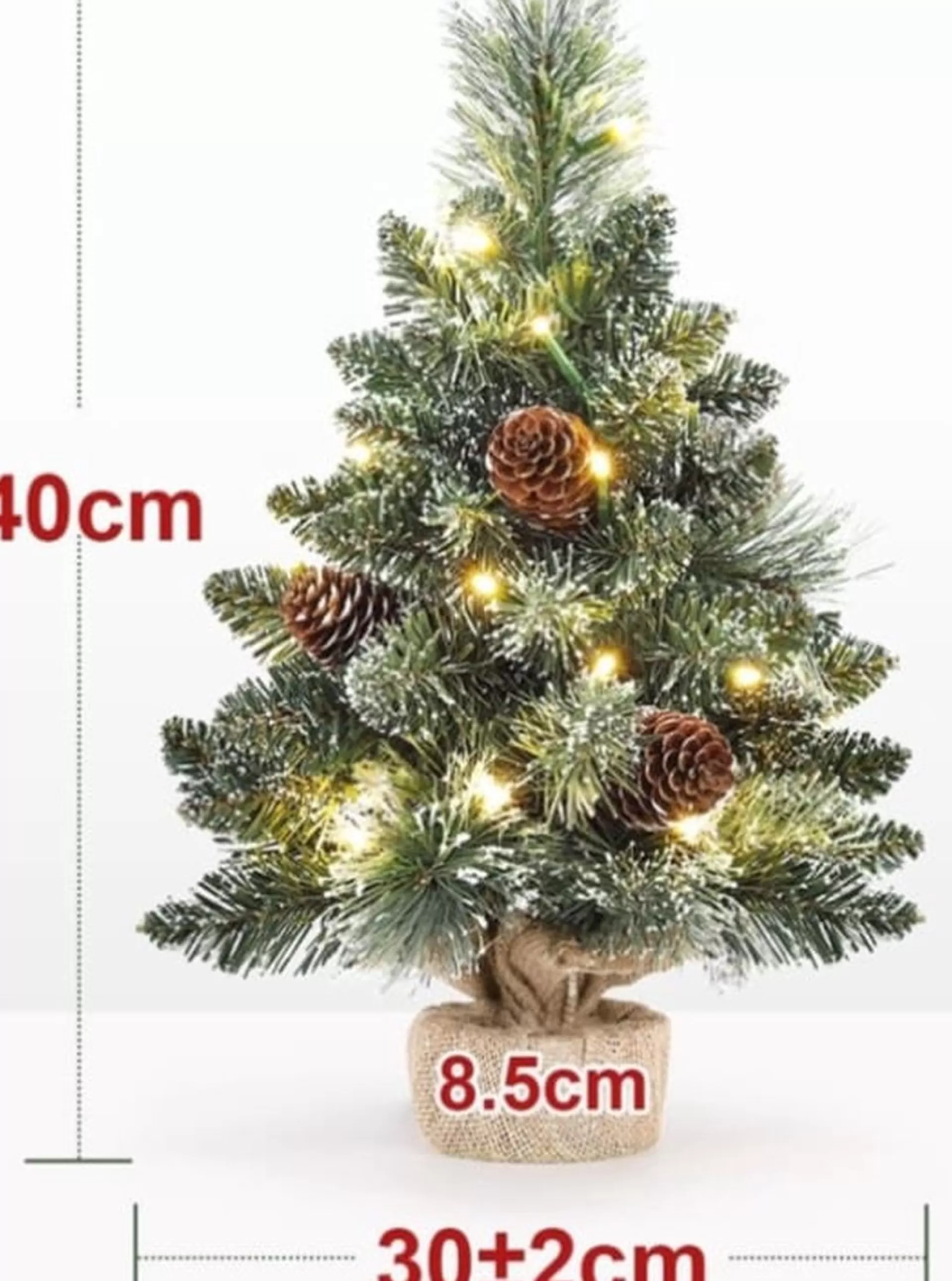 Edelspar Mini Kerstboom Met Led Verlichting En Sneeuw - Kunstkerstboom Met Verlichting En Decoratie - Kunstboom - Kerststukje Discount