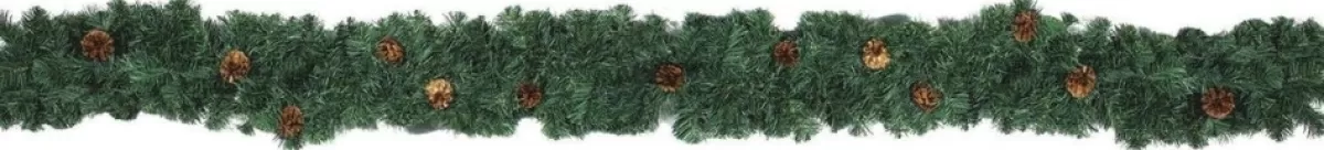 EUROPALMS Guirlandes> Guirlande - Kunstplant Dennen Slinger Met Dennenappels - Kerst - Groen- 270Cm