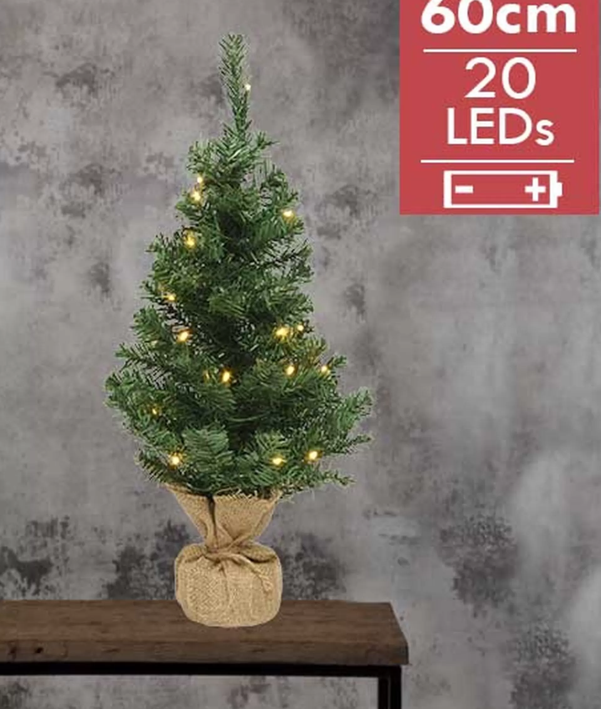 Lumineo Everlands Mini Kerstboom | 60Cm | Inclusief Verlichting Sale