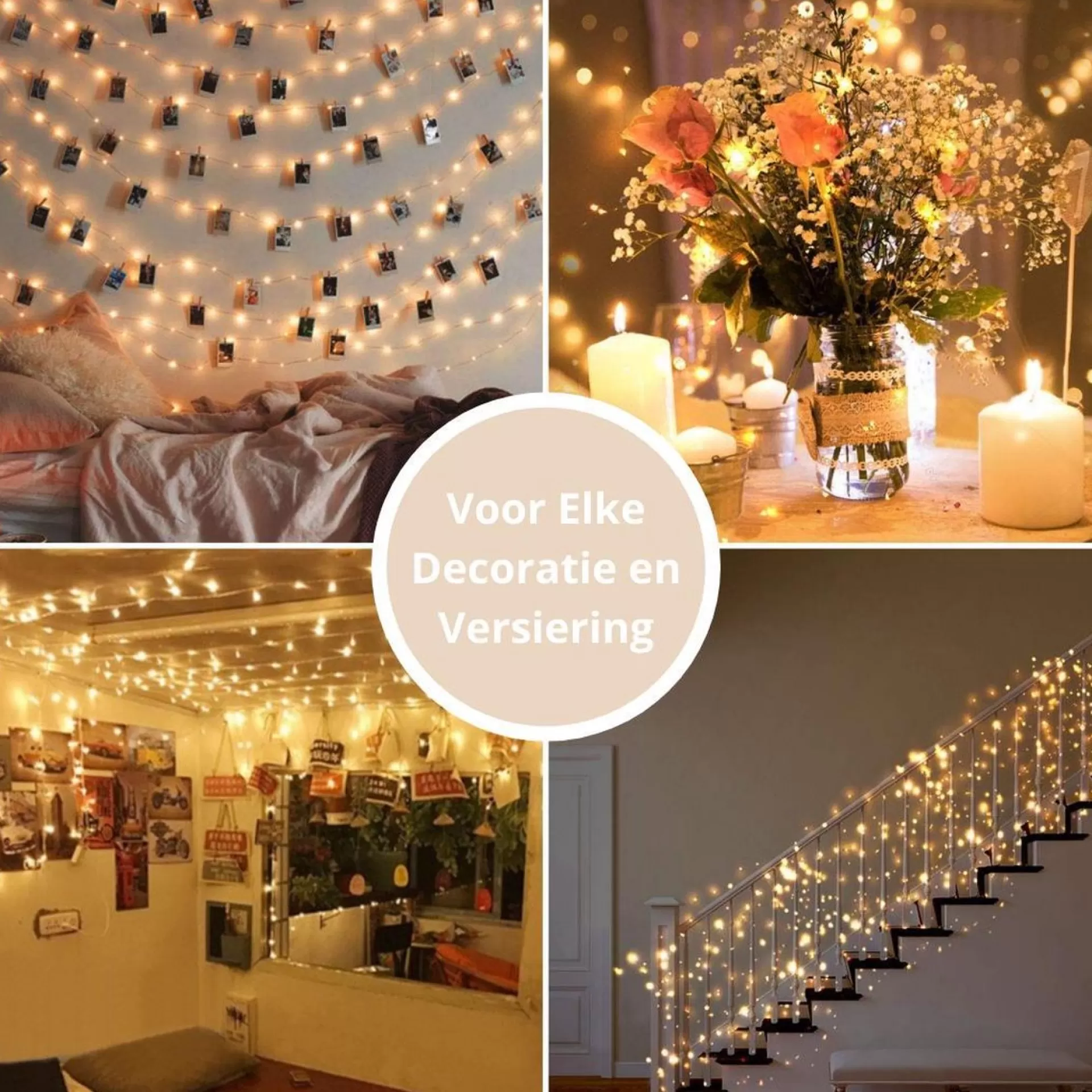 Sofisticade Fairy Lights | Lampjes Slinger | Led Lichtslinger | 10M Met 100Led In Warm Wit | Usb Aansluiting | String Light Kerstverlichting | Sfeerverlichting | Indoor Led Warm White
