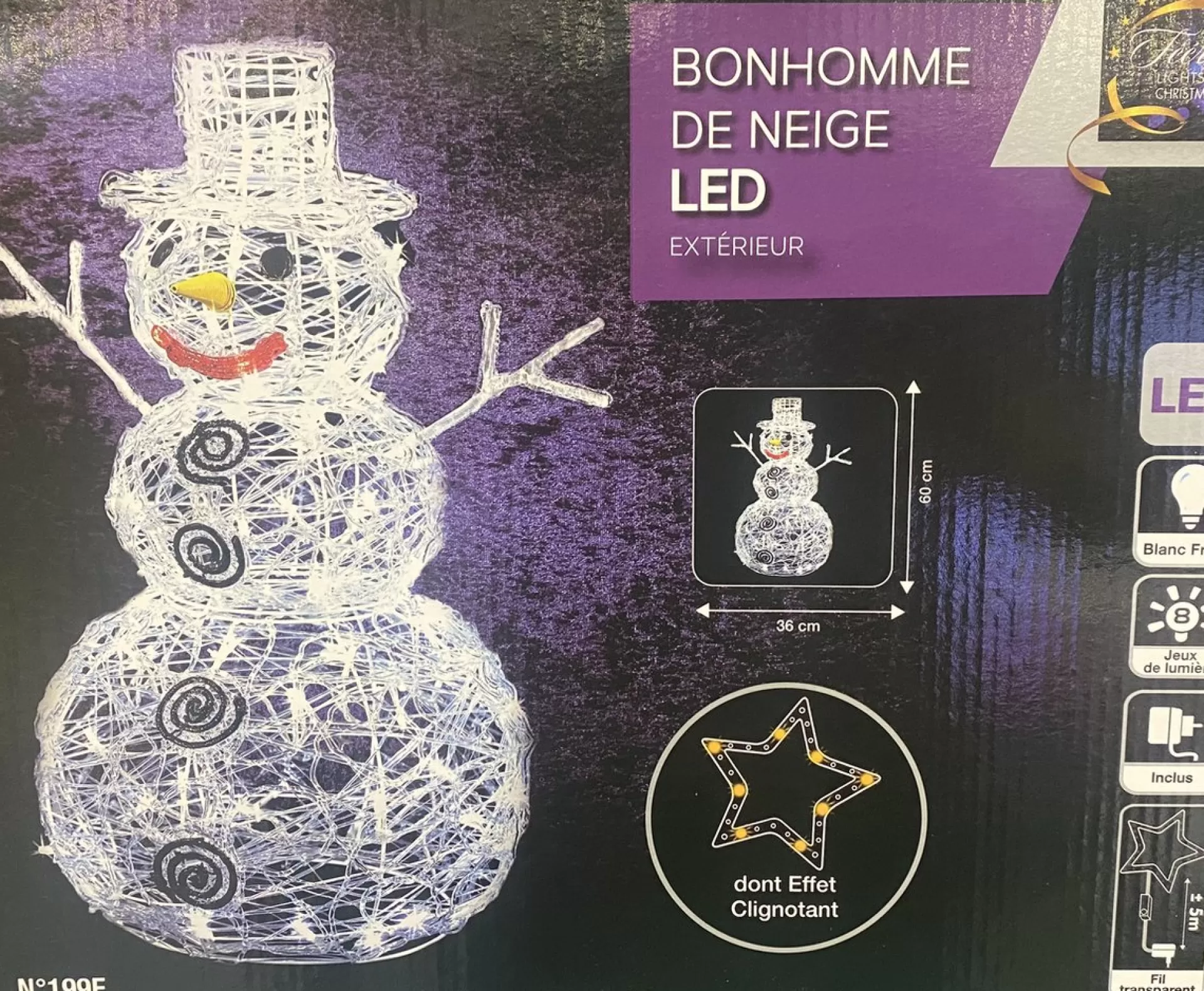 Feeric lights u0026 Christmas Feeric Lights And Christmas Verlichte Sneeuwpop - Figuur - 60 Cm - 100 Leds Gekleurd Sale