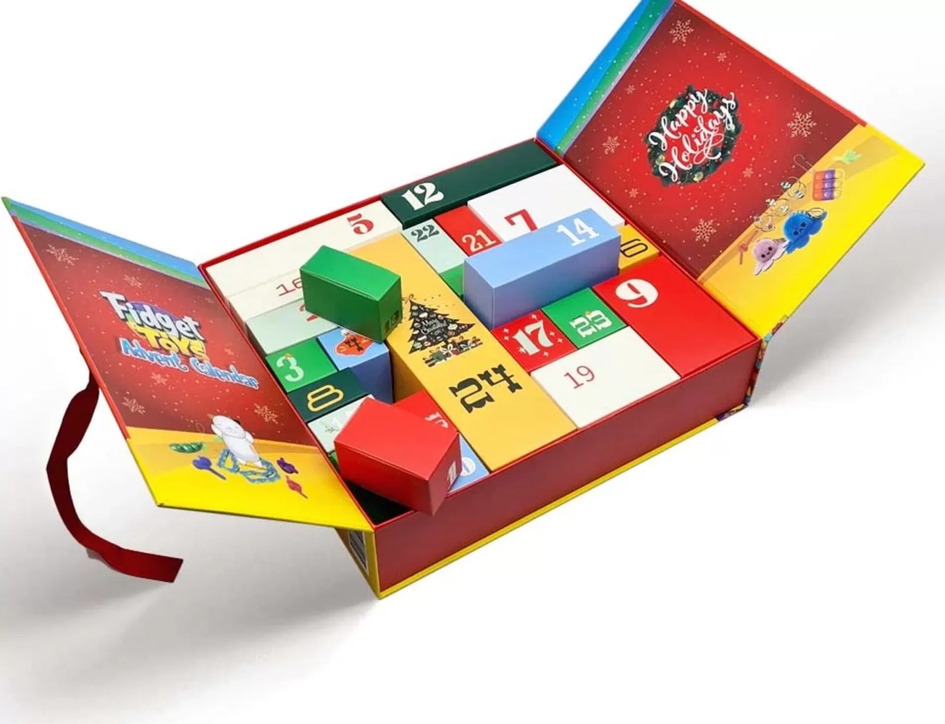 Happy Shopper Fidget Toys Adventskalender 2023 – Pop It - Adventkalender Kinderen - Pakket - Speelgoed - Luxe Uitvoering – 24 Unieke Toys Fashion