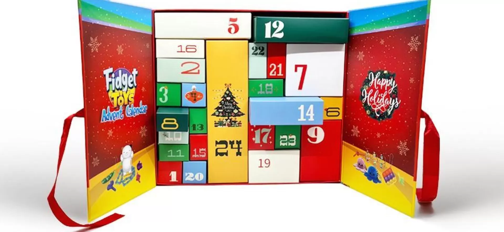 Happy Shopper Fidget Toys Adventskalender 2023 – Pop It - Adventkalender Kinderen - Pakket - Speelgoed - Luxe Uitvoering – 24 Unieke Toys Fashion