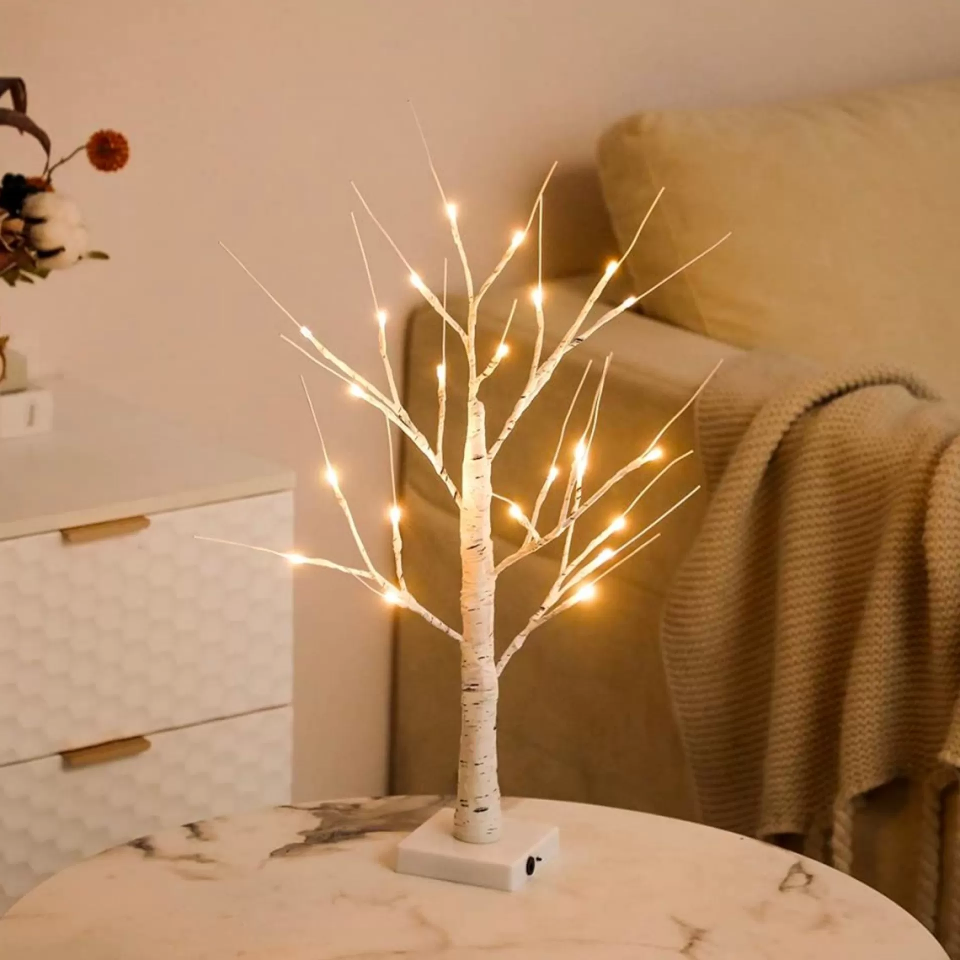 FLOOQ - Led Boom - Kerstverlichting Binnen - Kerst Decoratie - Kerstversiering - Tafellamp - Nachtlampje Volwassenen - Warm Wit Licht Flash Sale
