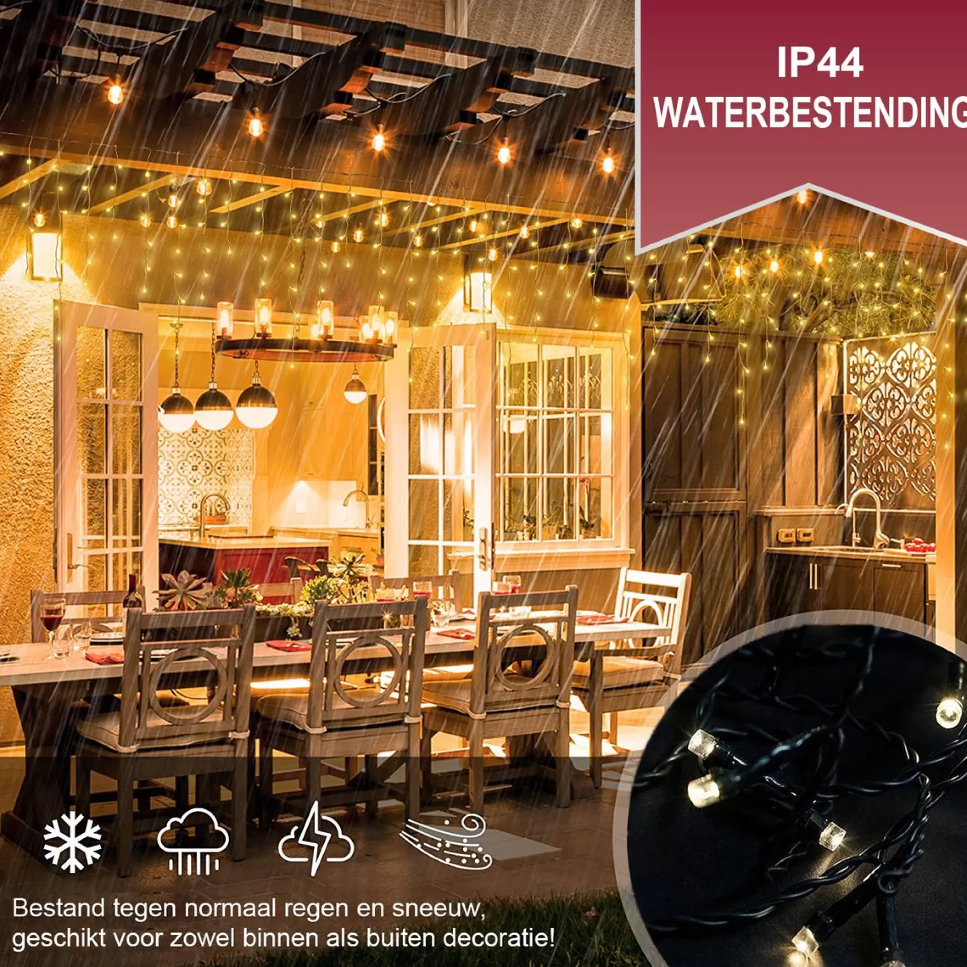 Giftmas Ijspegel Verlichting - Verlichting Voor Buiten & Binnen – 120 Led's – 4M - Koppelbaar Tot 12M Outlet