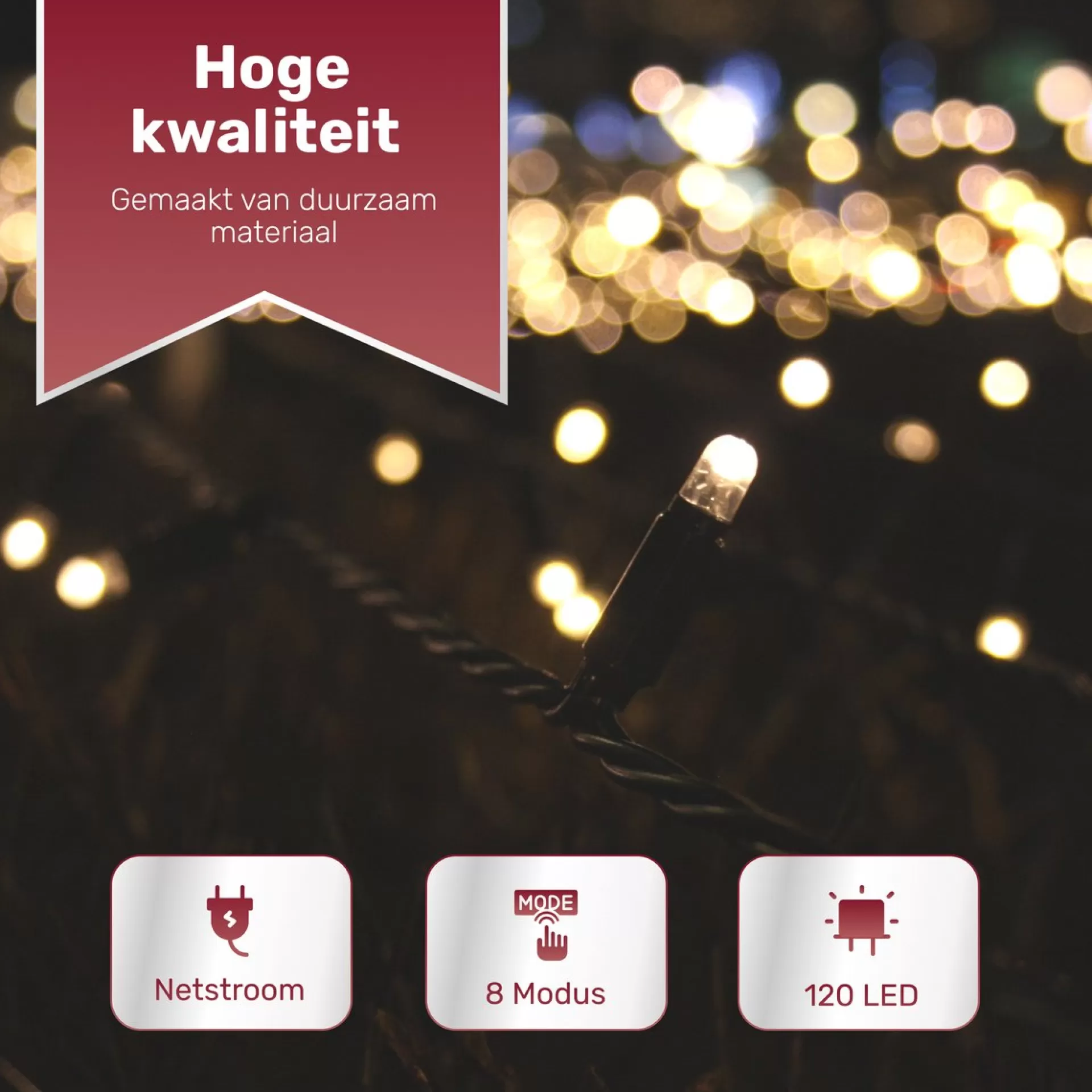 Giftmas Ijspegel Verlichting - Verlichting Voor Buiten & Binnen – 120 Led's – 4M - Koppelbaar Tot 12M Outlet