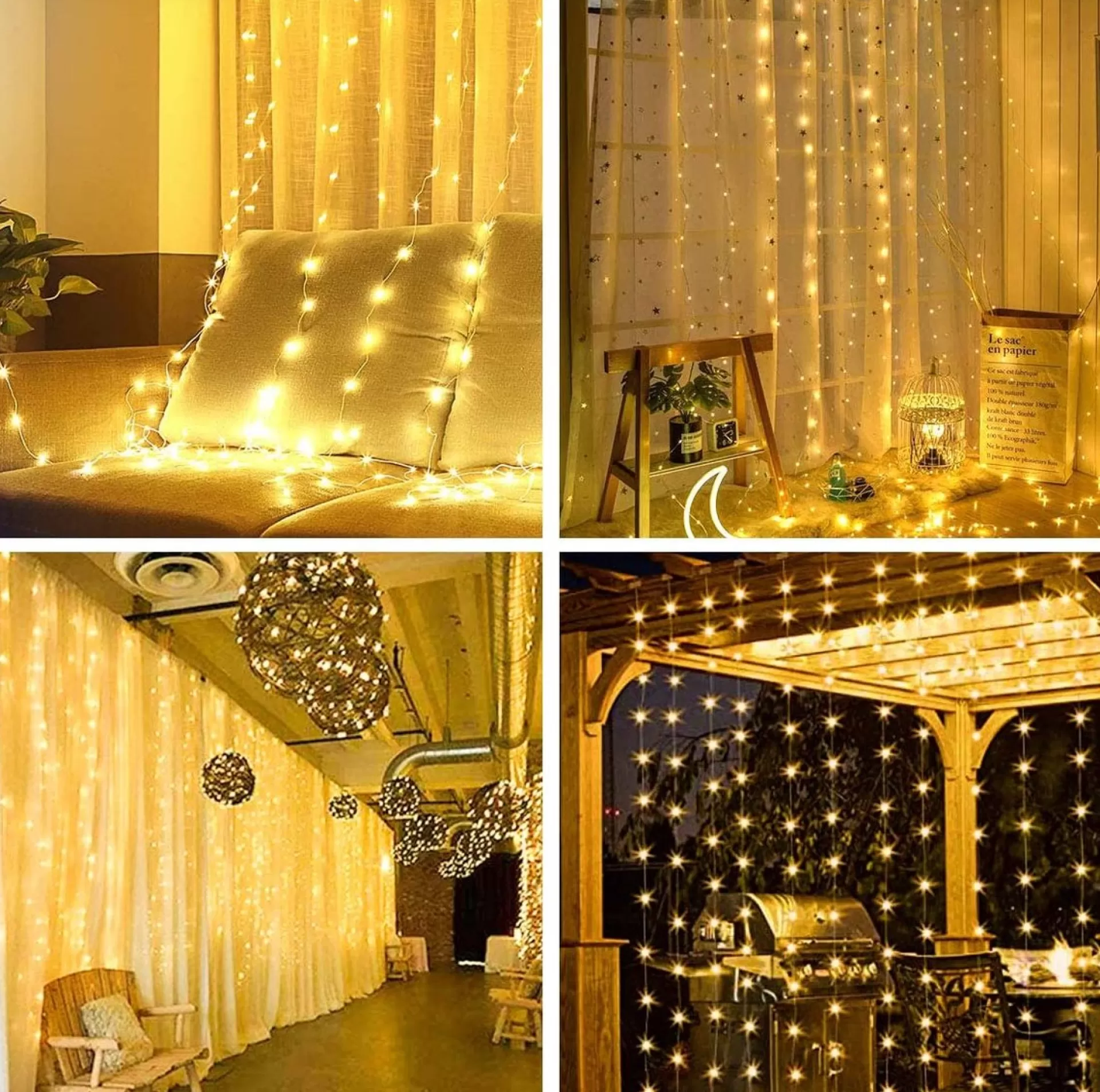 Giftmas Led Lichtgordijn – Verlichting Voor Buiten & Binnen – Inclusief Afstandsbediening - 300 Led's – 3X3M Sale