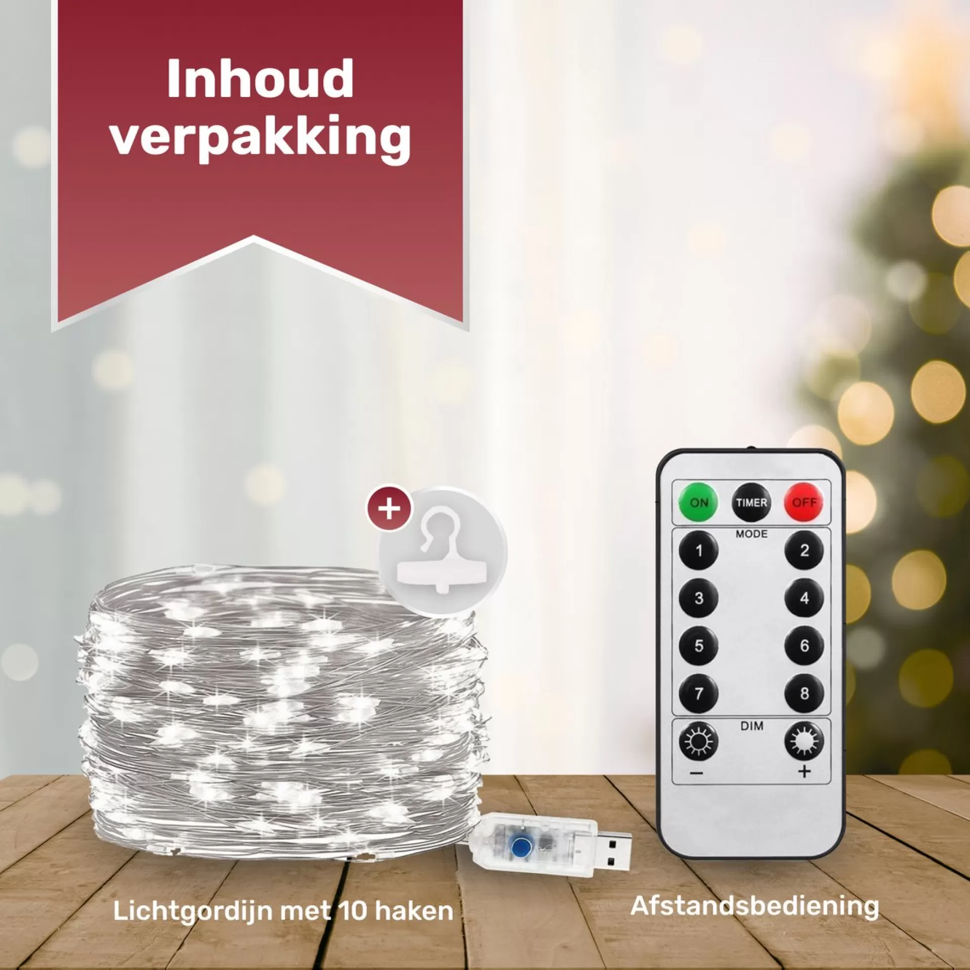 Giftmas Led Lichtgordijn – Verlichting Voor Buiten & Binnen – Inclusief Afstandsbediening - 300 Led's – 3X3M Sale