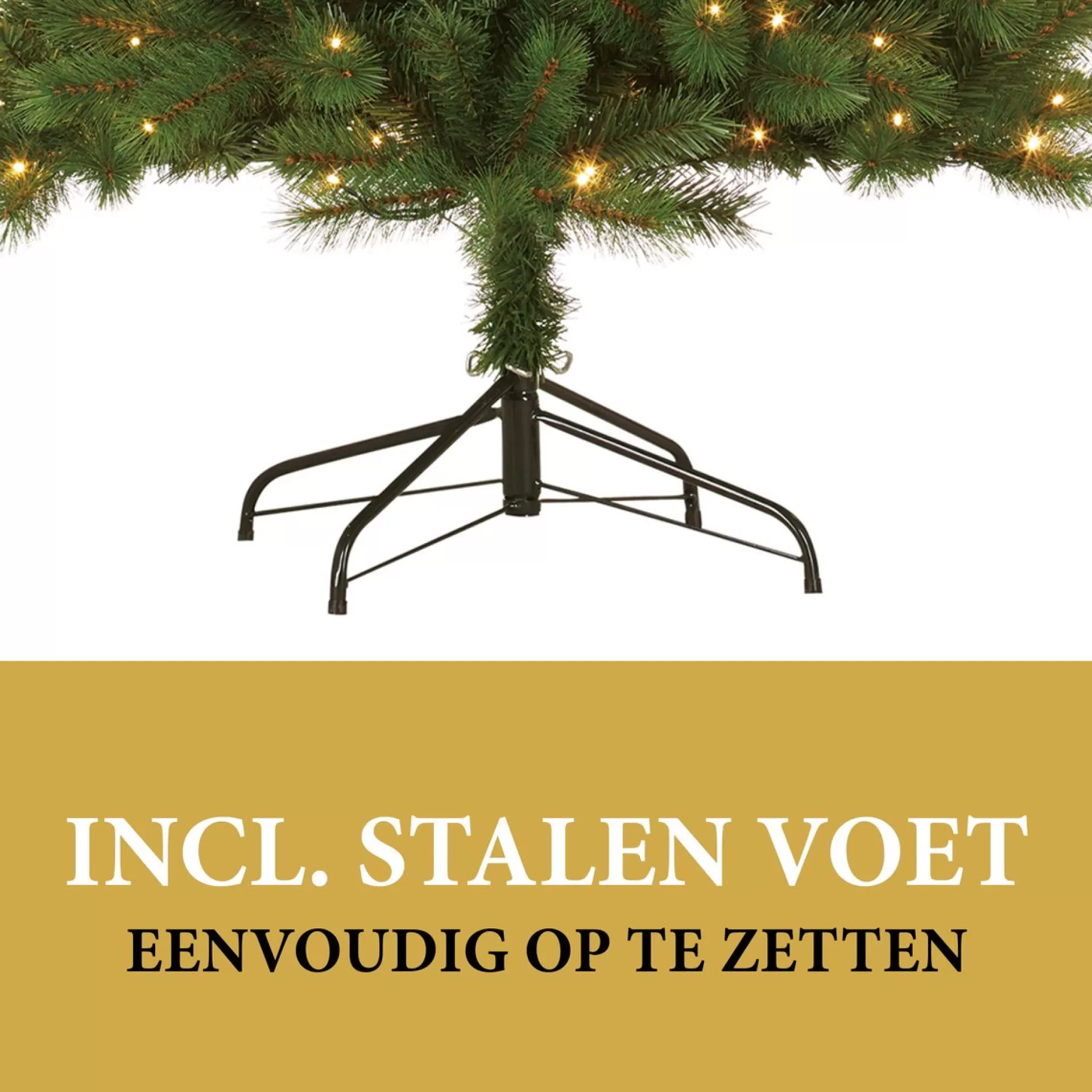 Giftsome Kunstkerstboom Met Verlichting - Kerstboom Met Led Verlichting - Opvouwbare Takken - Warm Wit Licht - 215 Cm - Lichtboom 200 Led Lampjes - Boom Voor Binnen - Groen Outlet