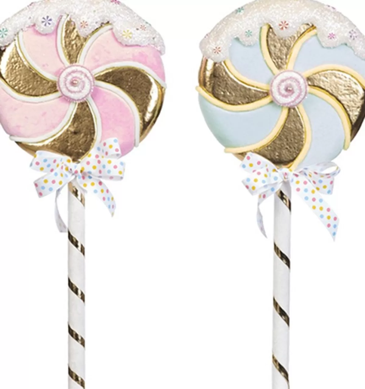 Goodwill Kerstboomversieringen> - Lollipops - 60 Cm - (Set Van 2 Stuks) - Roze/Blauw