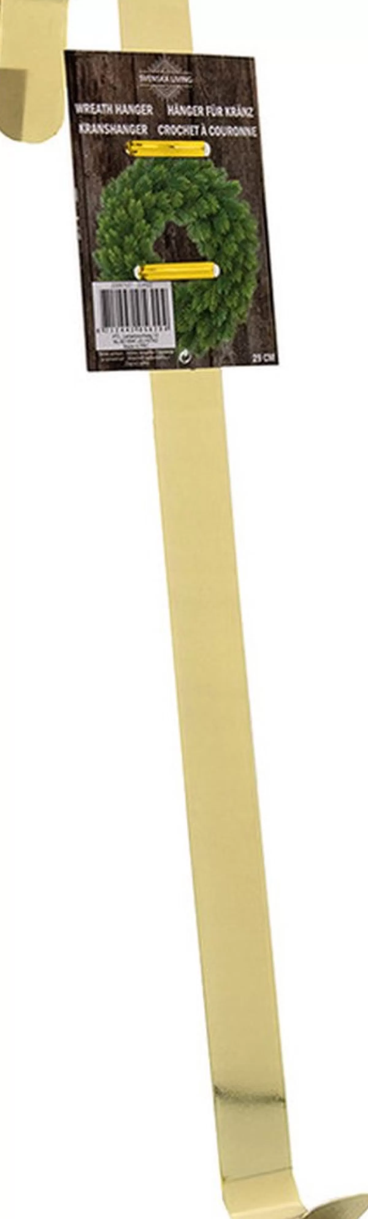 Decoris Kerstkransen>Groene Kerstkrans / Dennenkrans 60 Cm Met 200 Takken Kerstversiering En Met Gouden Hanger - Kerstversiering/Kerstdecoratie Kransen