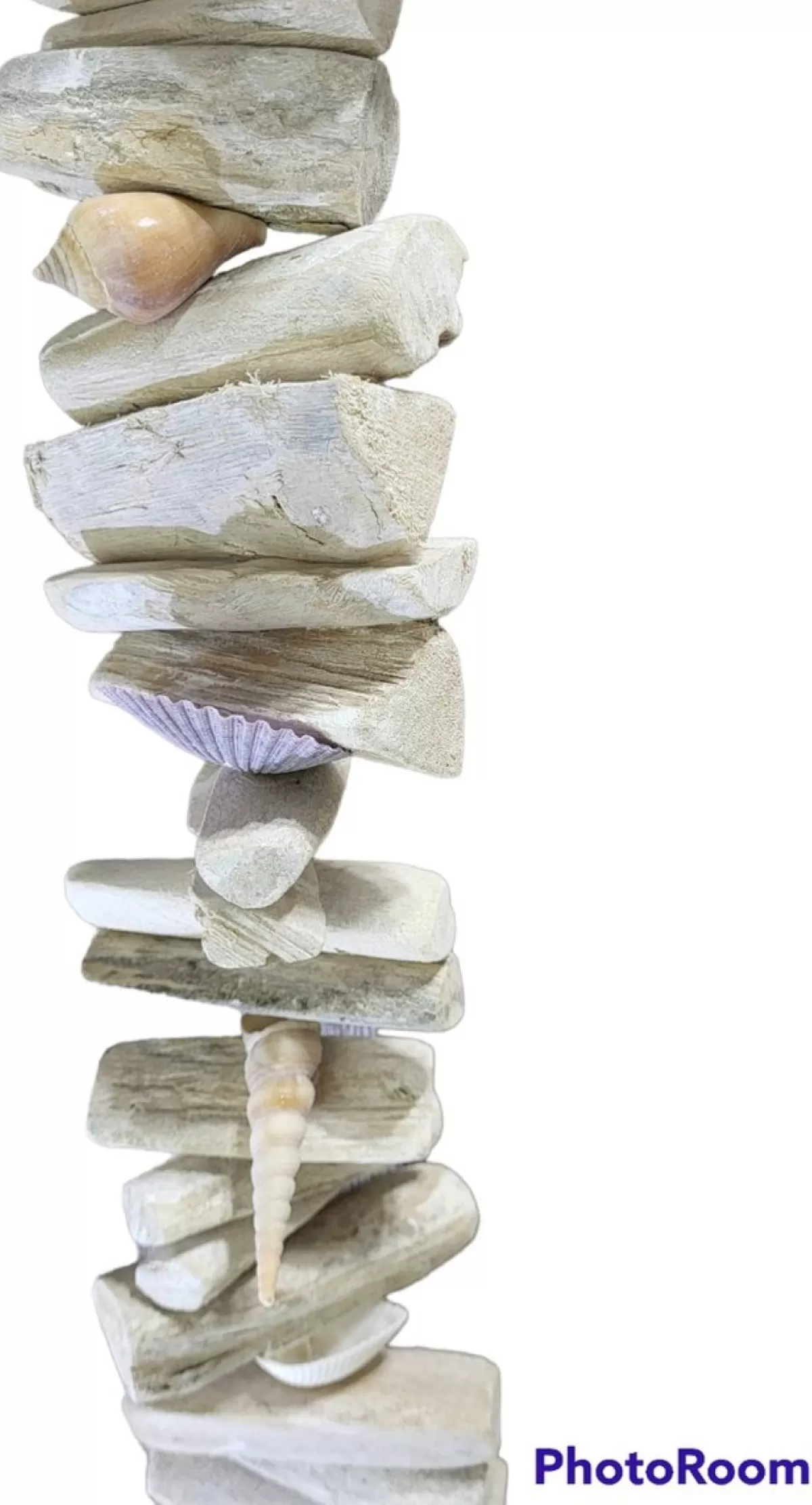 Van Dijk Natural Collections Guirlandes>Guirlande Drijfhout Schelpen Hout Hanger 100 Cm Maritiem Strand Zee