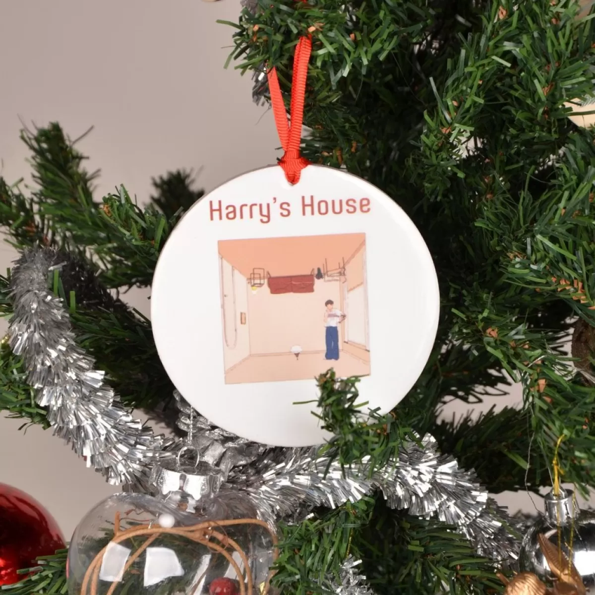 Merkloos Kersthanger>Harry House Christmas Ornament - Ceramic Ornament - Merry Christmas -Kerstversieringen - Kerstcadeaus - Kersthanger - White